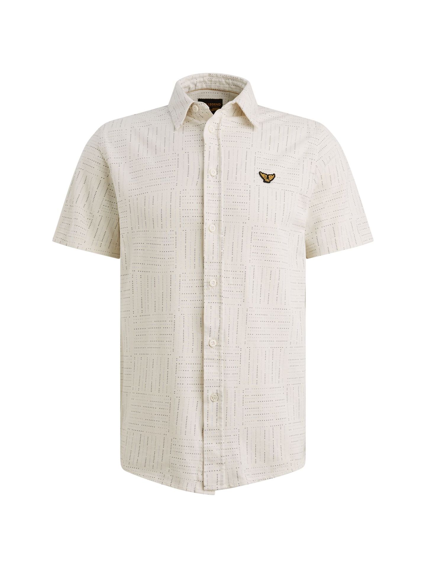 Pme Legend Short Sleeve Shirt Print on pique Egret 00115849-7001
