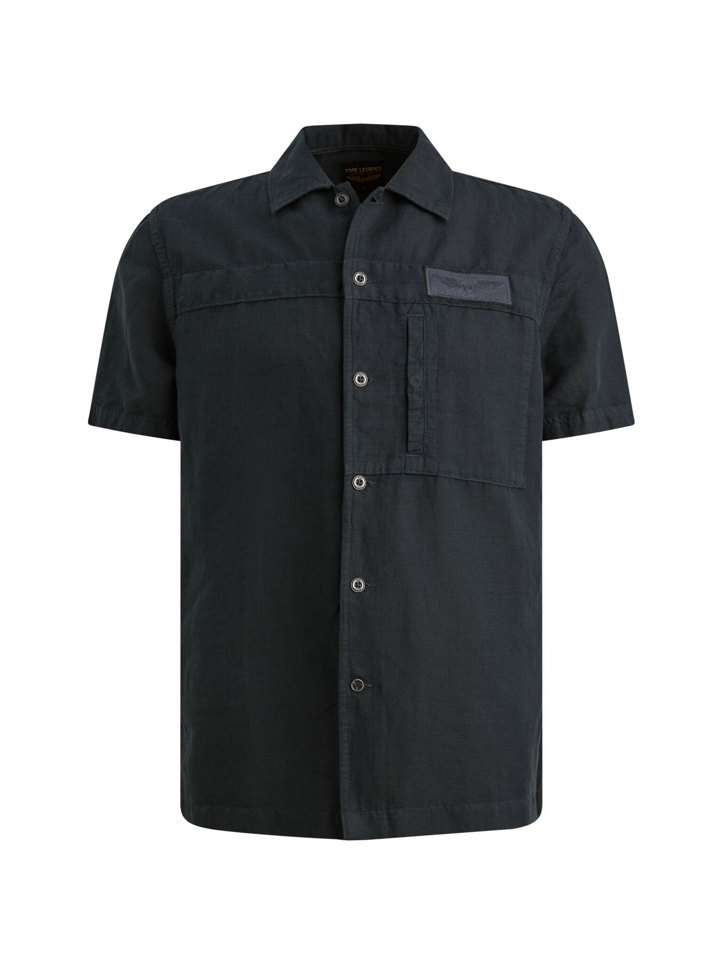 Pme Legend Short Sleeve Shirt Cotton/linen ga Carbon 2900161498037