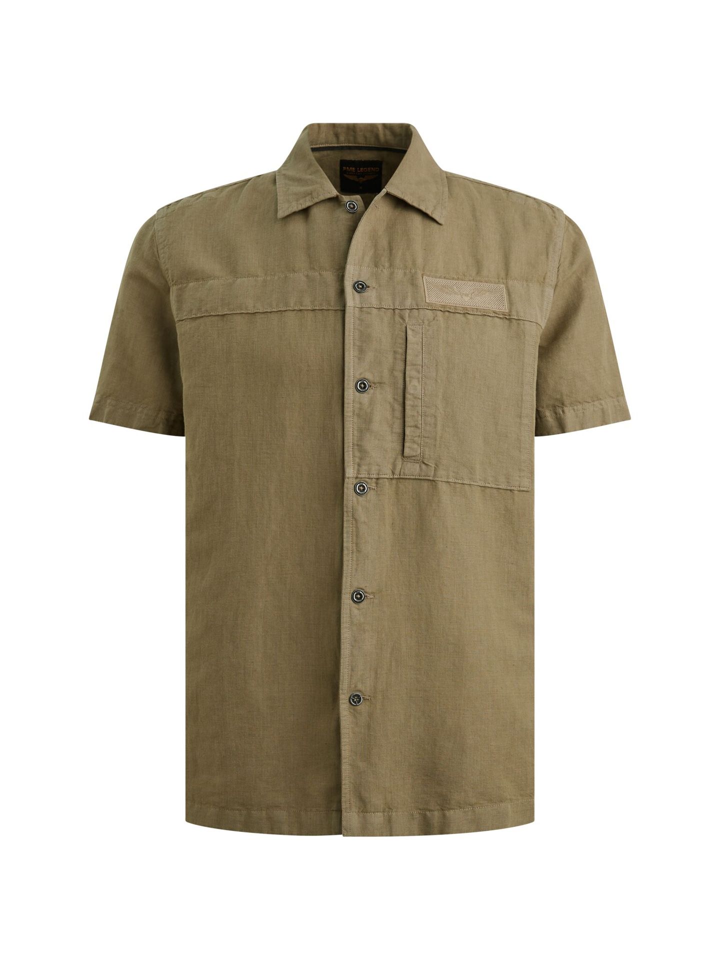 Pme Legend Short Sleeve Shirt Cotton/linen ga Dusky Green 2900161526020
