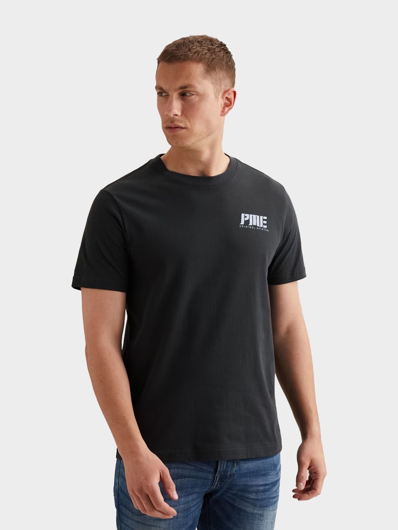Pme Legend Short sleeve r-neck single jersey Carbon 00115851-5282