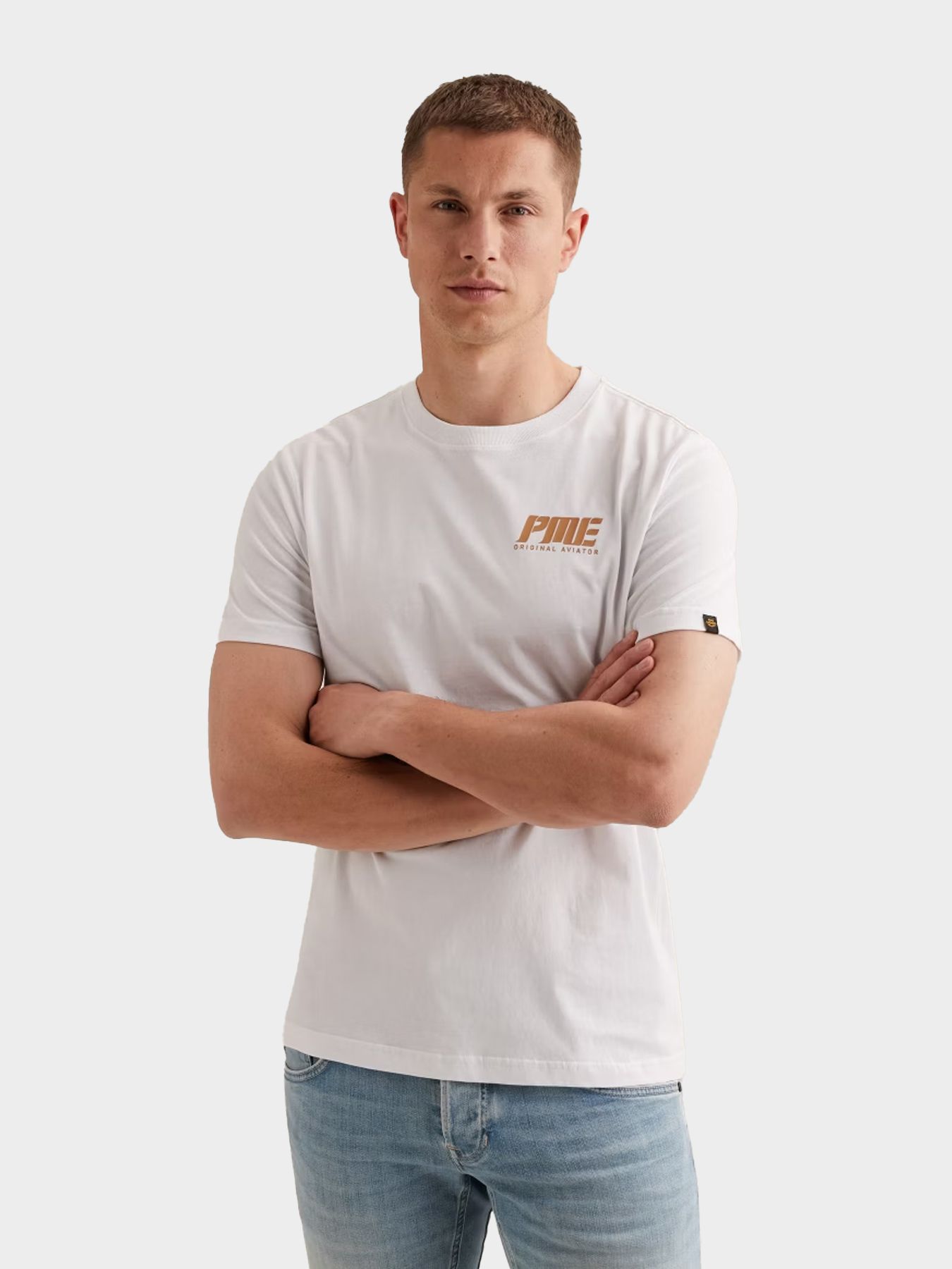 Pme Legend Short sleeve r-neck single jersey Bright White 00115851-7003