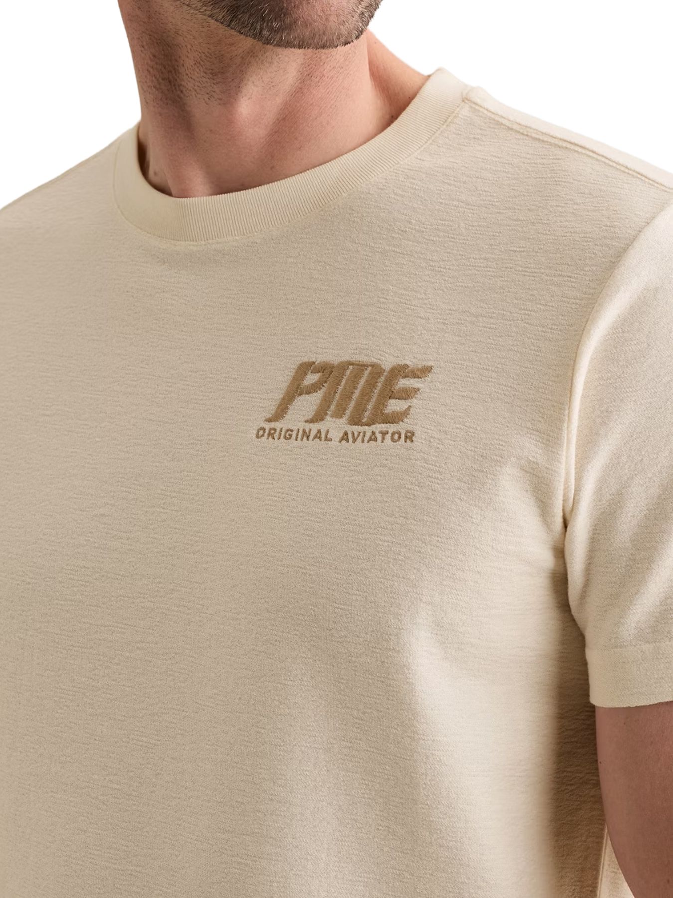 Pme Legend Short sleeve r-neck structure fabr Egret 2900161502017