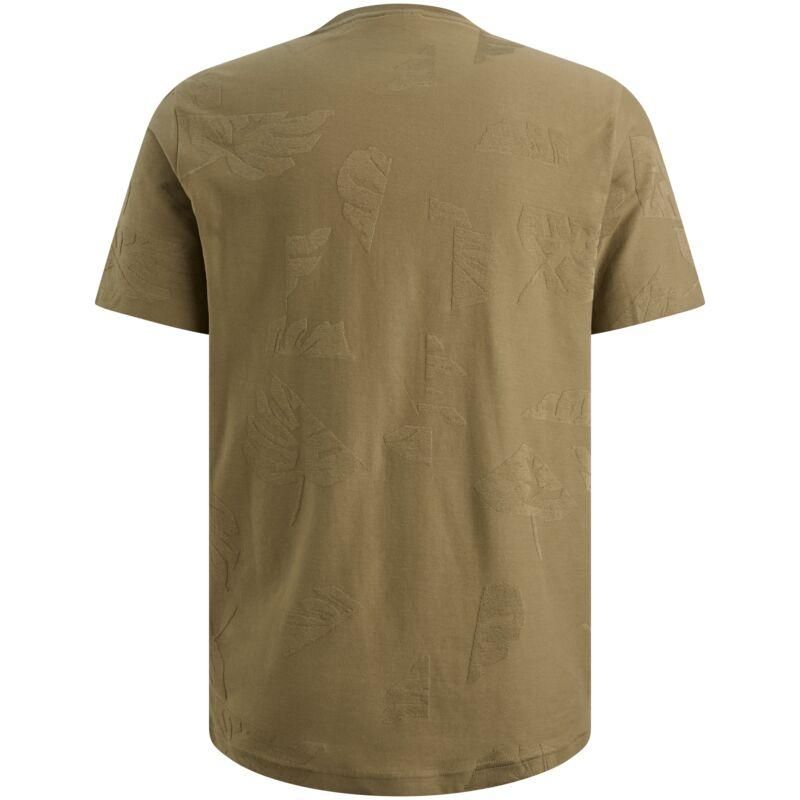 Pme Legend Short sleeve r-neck jacquard jerse Dusky Green 00115855-6389