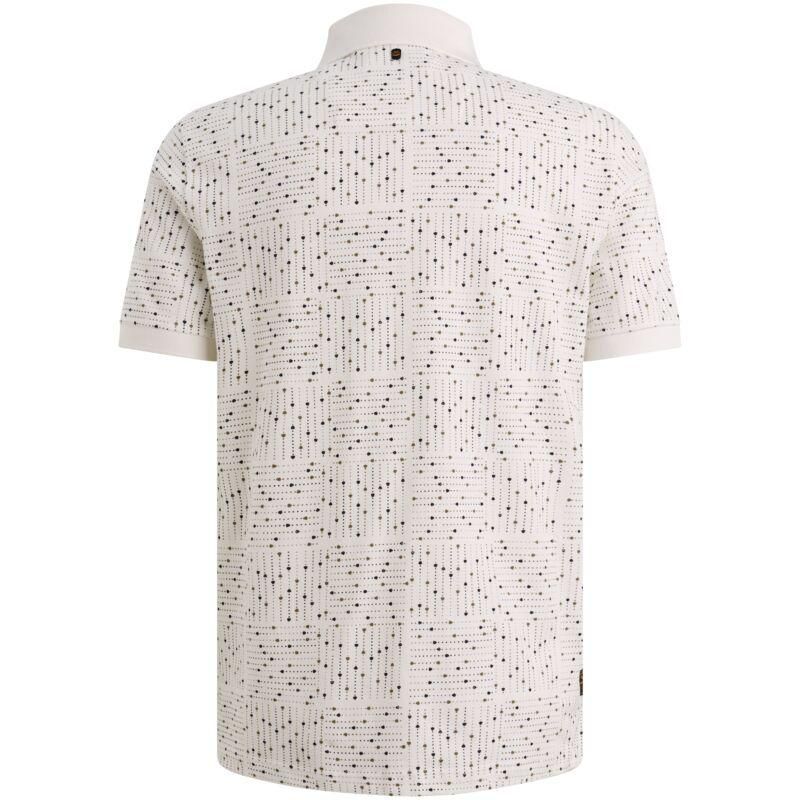 Pme Legend Short sleeve polo printed fine piq Egret 00115856-7001