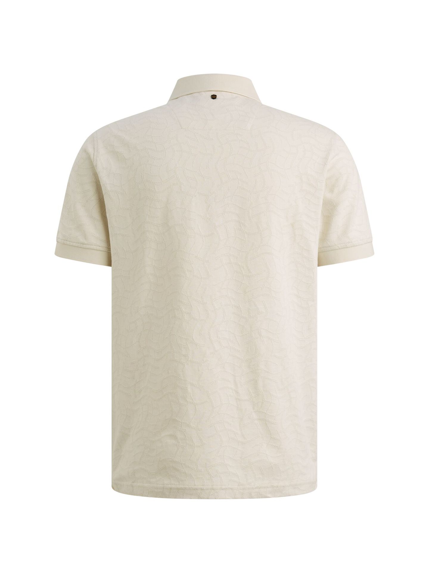 Pme Legend Short sleeve polo jersey jacquard Egret 2900161513037