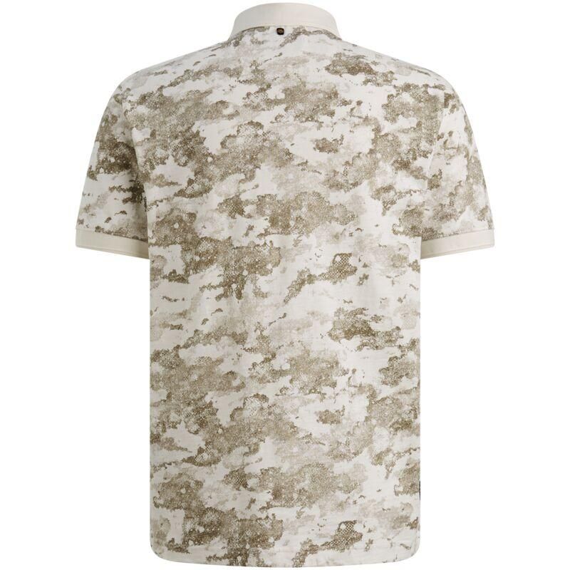 Pme Legend Short sleeve polo printed slub jer Egret 00115858-7001