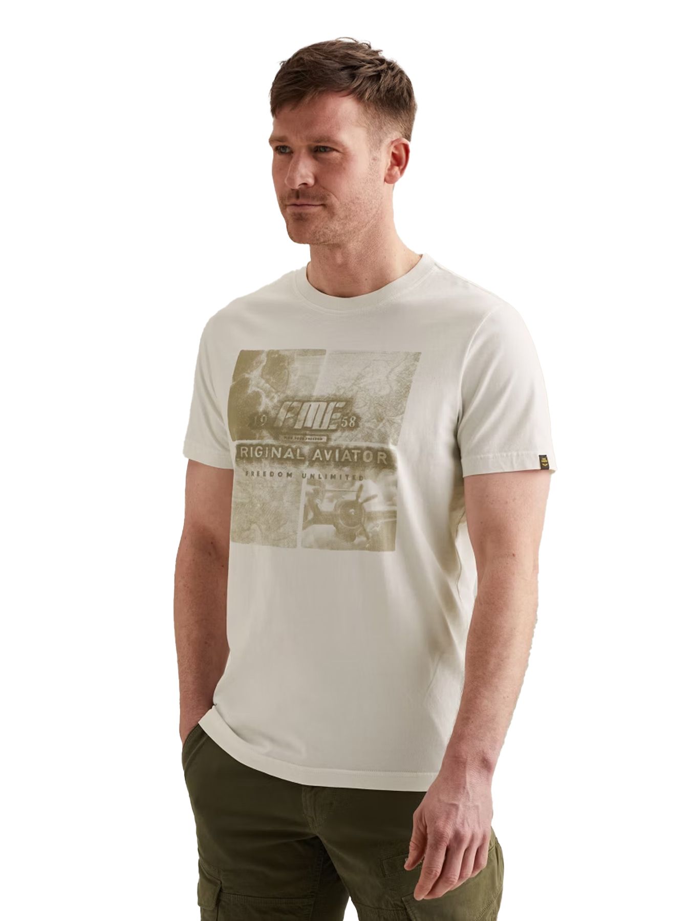 Pme Legend Short sleeve r-neck single jersey Egret 00115860-7001