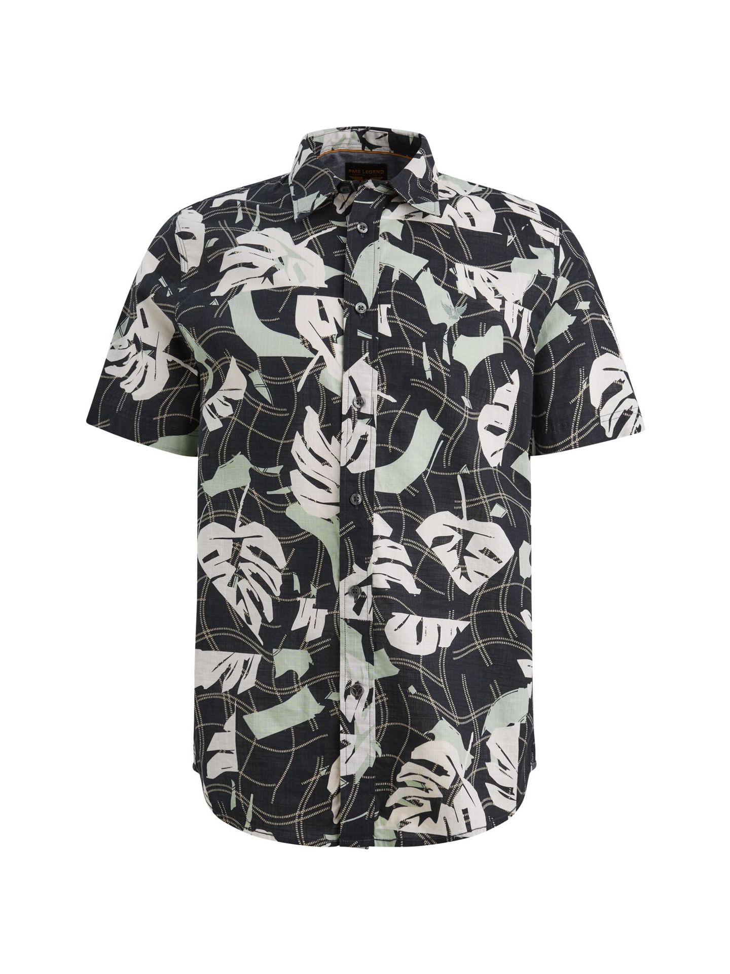 Pme Legend Short Sleeve Shirt Print on Cotton Carbon 00115862-5282
