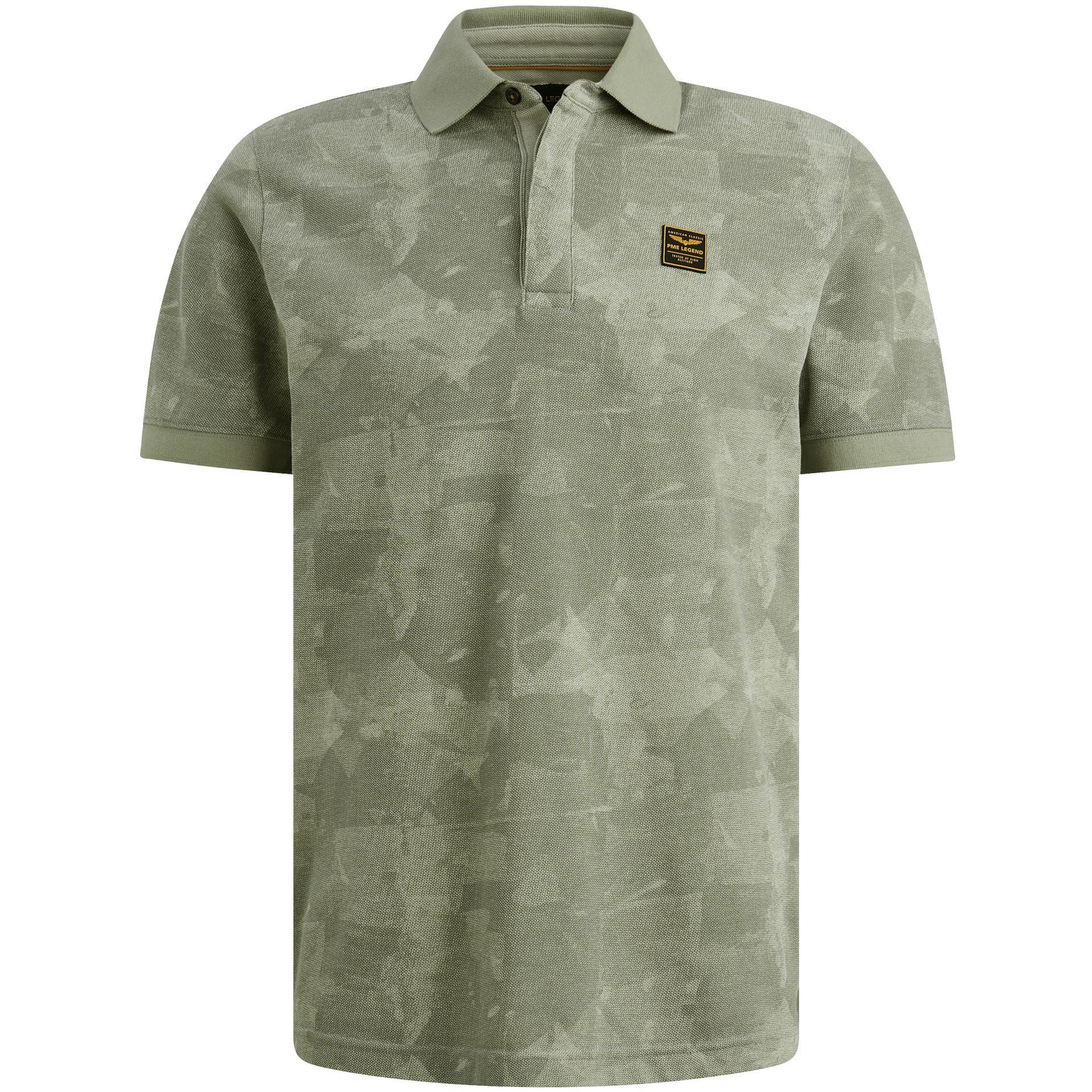 Pme Legend Short sleeve polo printed two tone Iceberg Green 2900161522039