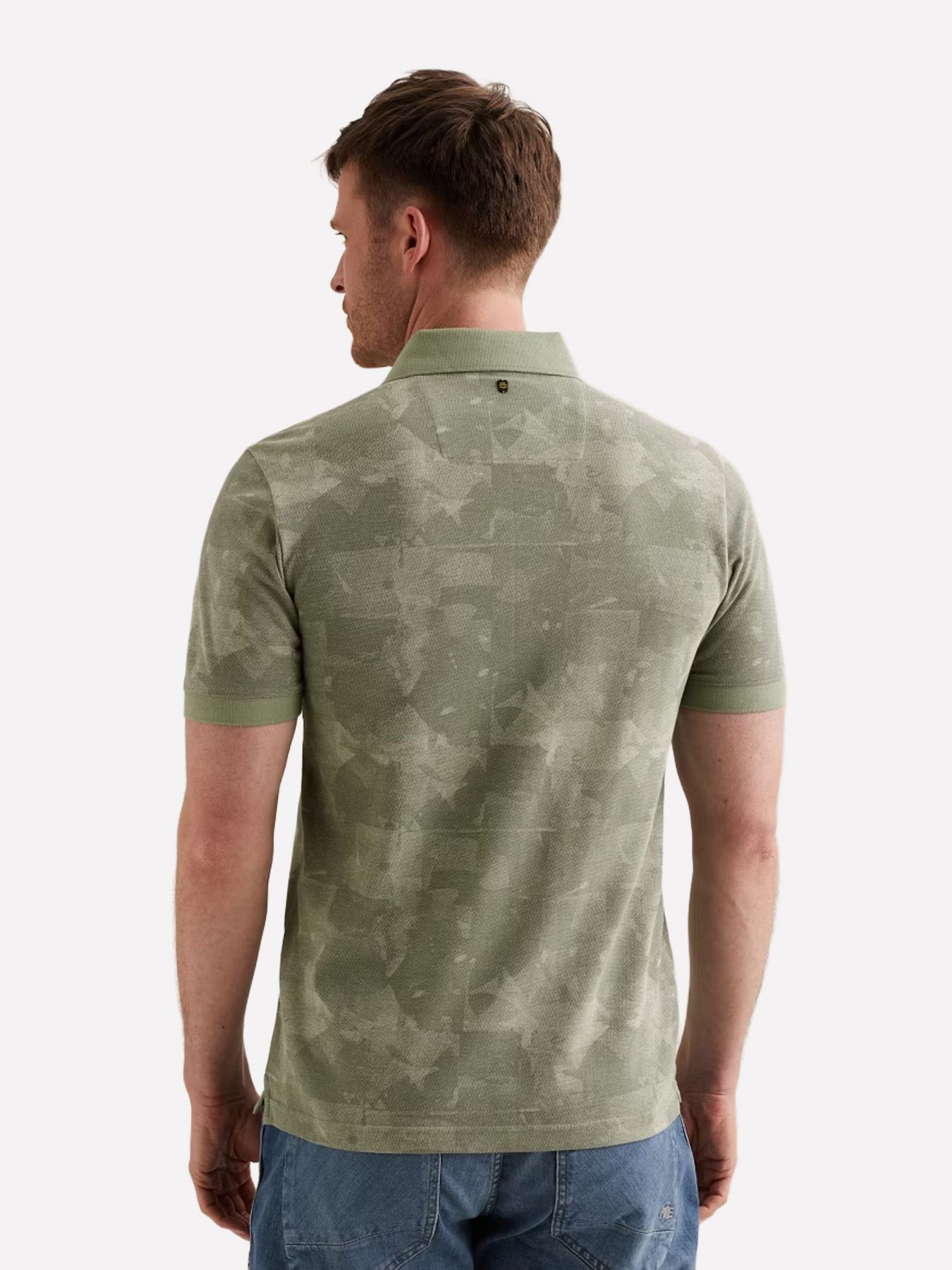Pme Legend Short sleeve polo printed two tone Iceberg Green 2900161522039