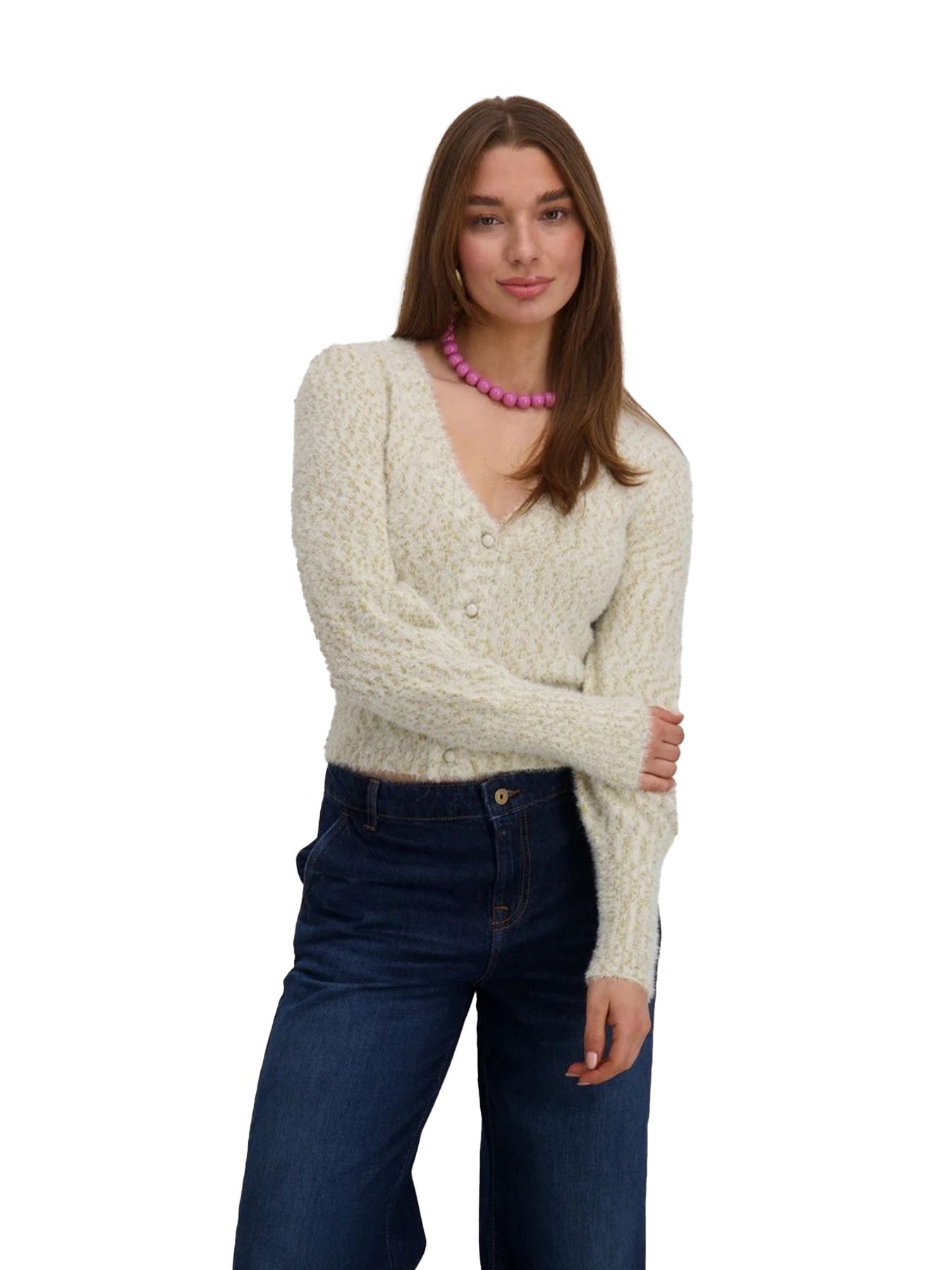 Only ONLROSETTE LS CARDIGAN CS KNT Egret/W. ENJOY 00115878-EKA26011400002977