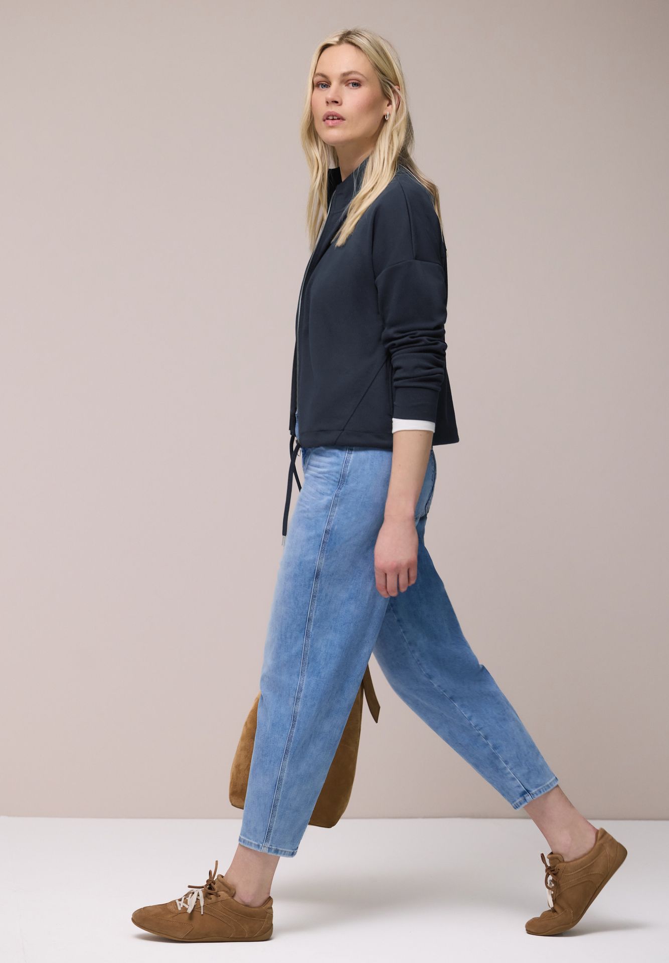 Street-One A324787 turtle neck zipper jacket shadowed navy 2900161683051