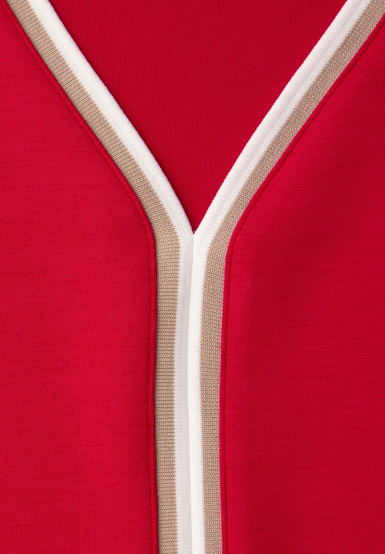 Street-One A324793 shirt w.striped panel salsa red 2900161692046