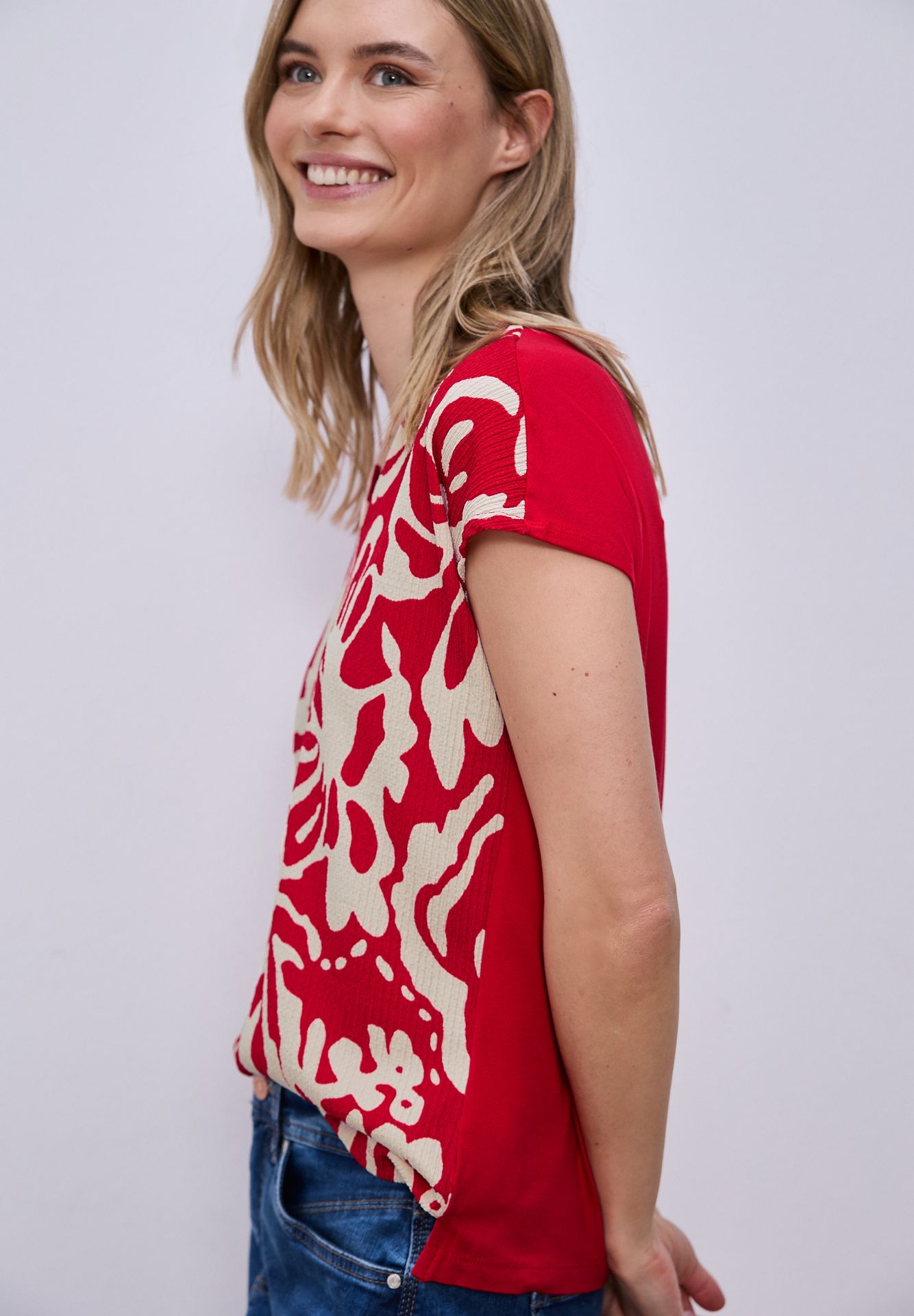Street-One A324801 printed structure mat-mix s salsa red 2900161704053