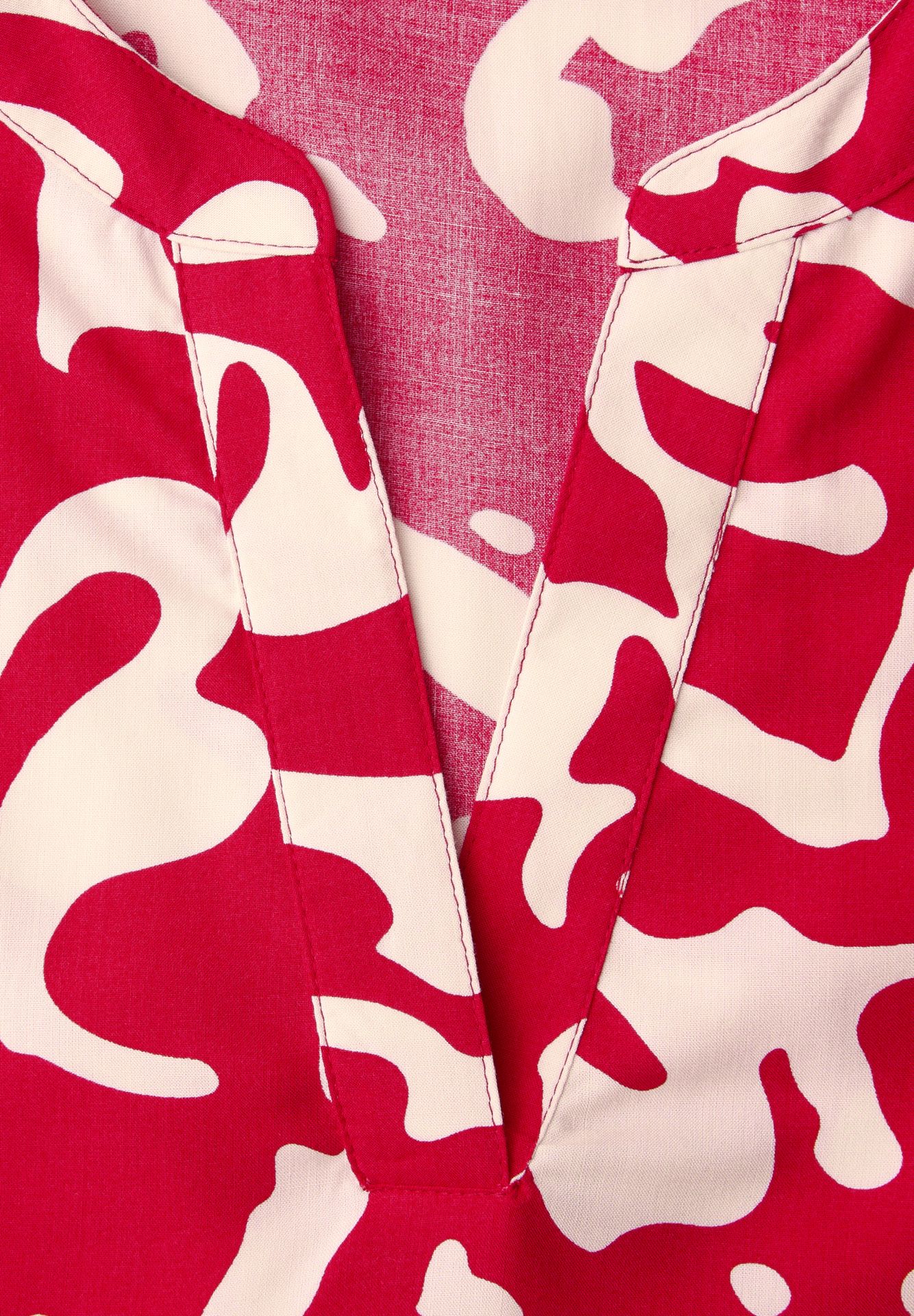 Street-One A346425 LTD QR Splitneck blouse w t salsa red 2900161800045