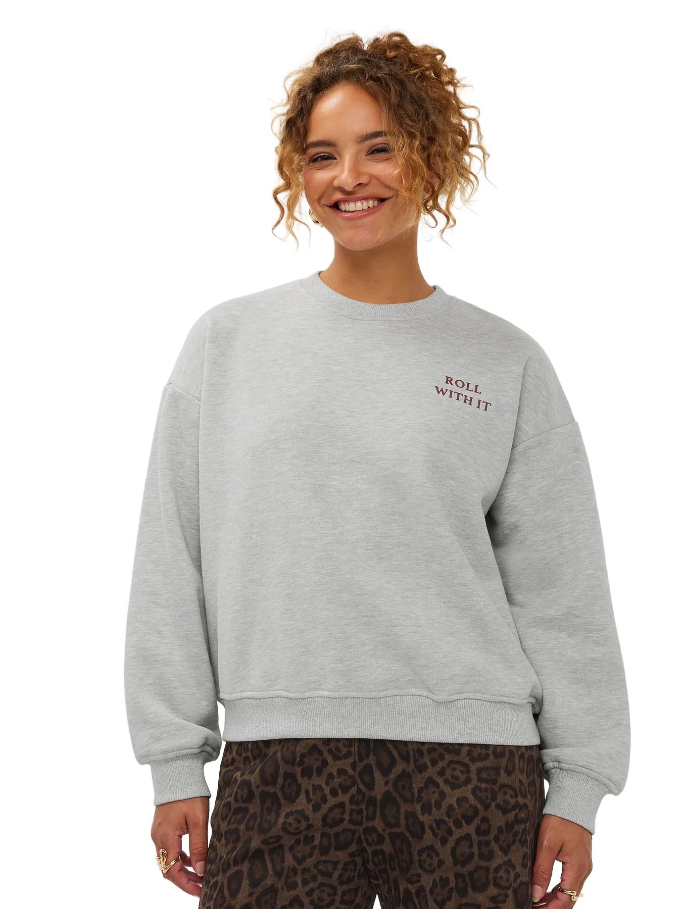 Ydence Sweater roll with it Grey 00116017-GREY Ydence Sweater roll with it Grey 00116017-GREY