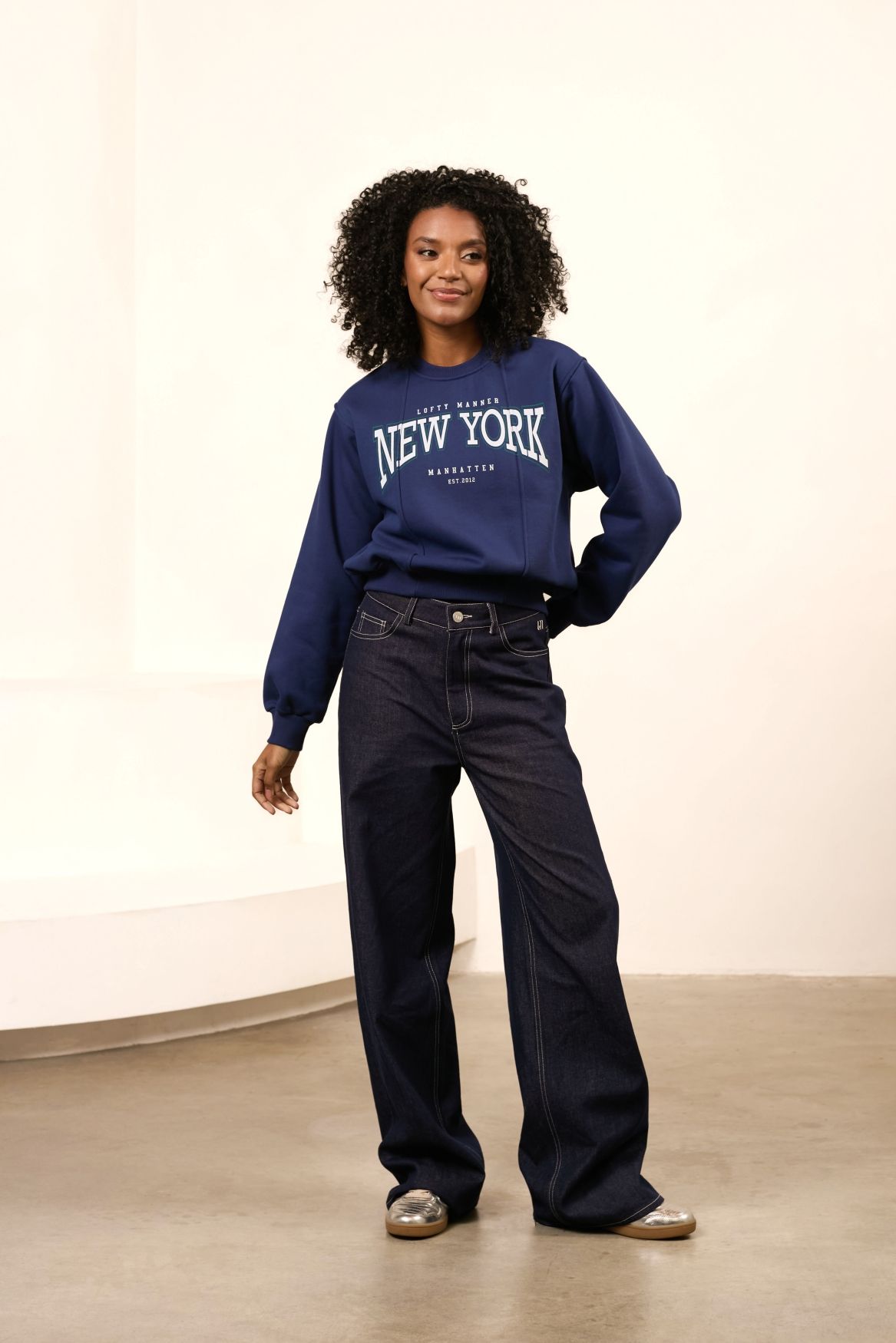 Lofty Manner Sweater Emmy 414 navy blue 2900161873049