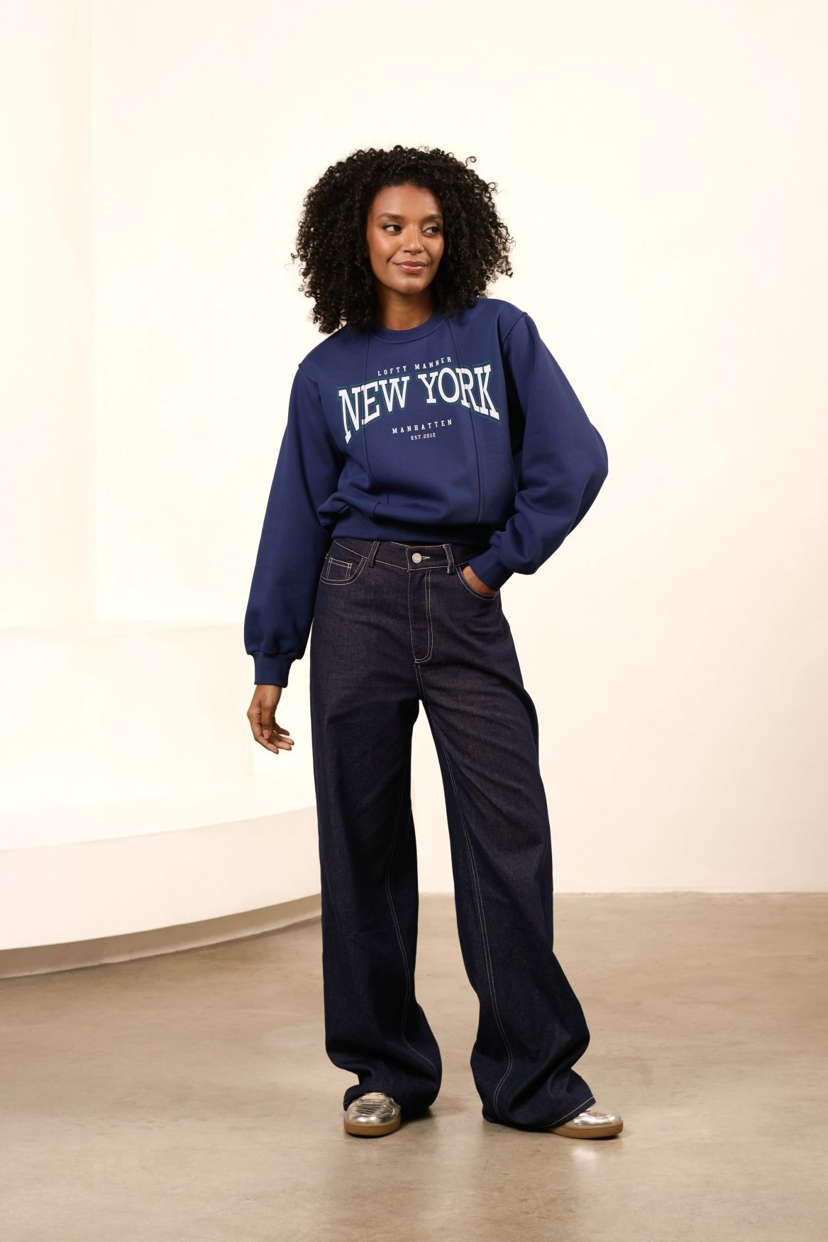 Lofty Manner Sweater Emmy 414 navy blue 2900161873049