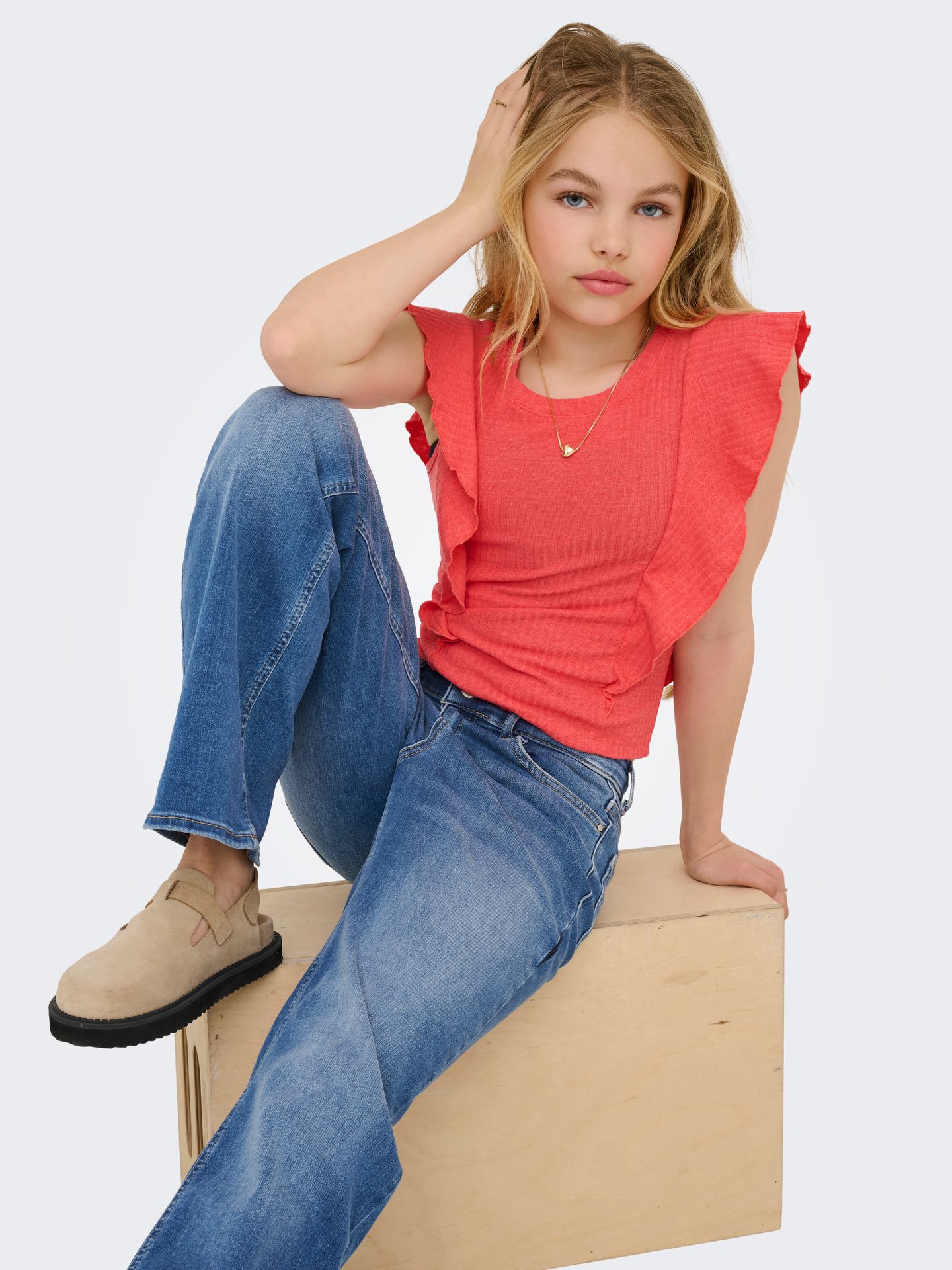 Only KOGMADISON BLUSH WIDE DNM CRO37 NOO Medium Blue Denim 2900161875036