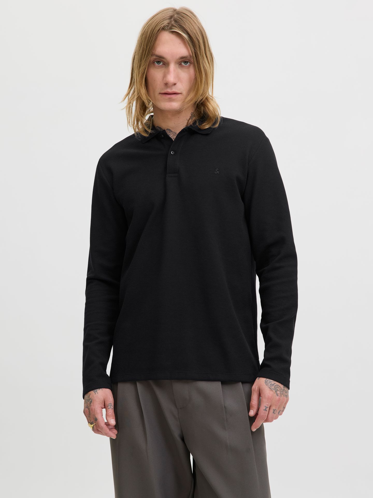 Jack & Jones jjeAustin polo ls noos Black 2900161887084