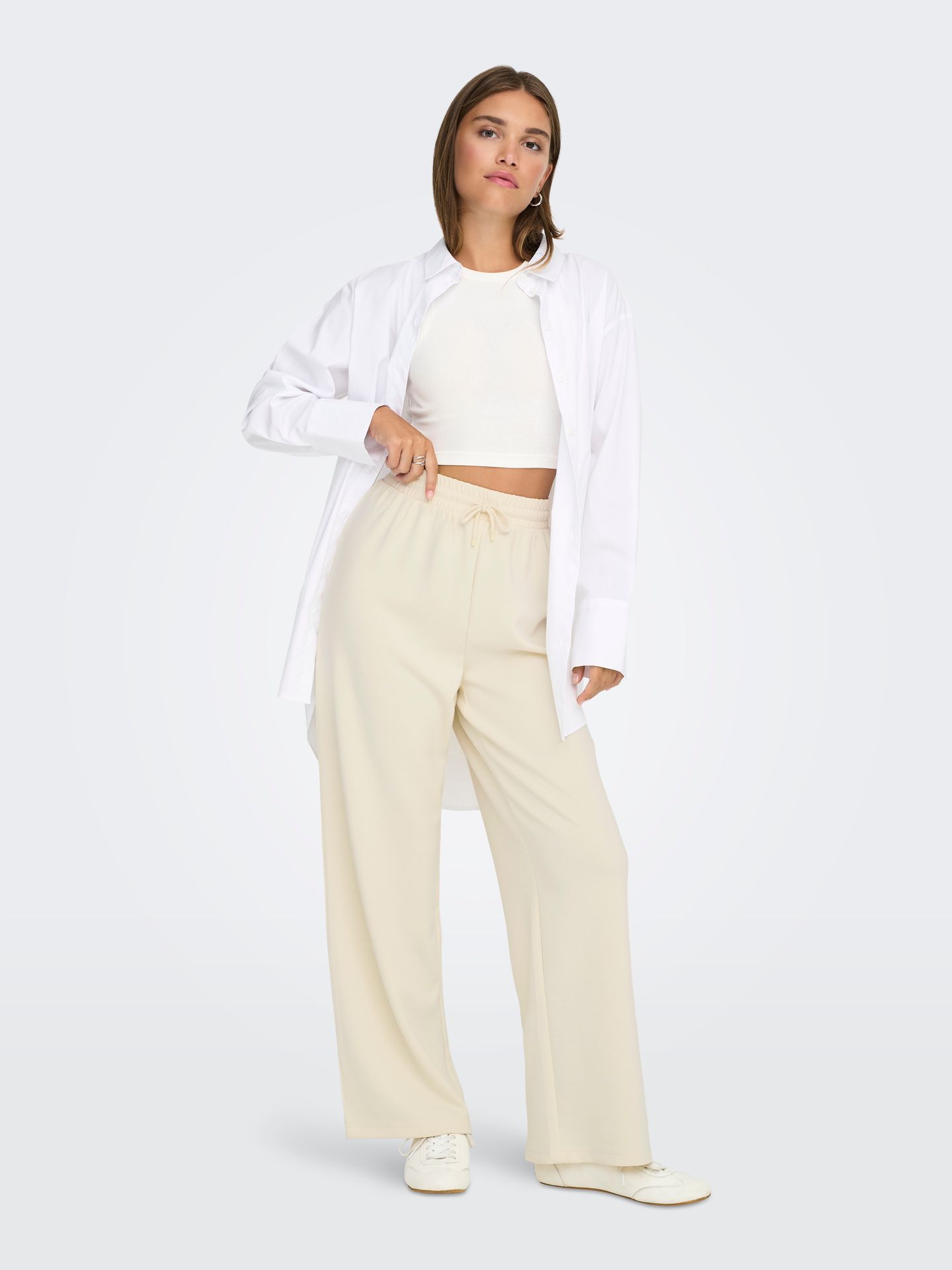 Only ONLSCARLETT WIDE PANT SWT NOOS Birch 2900161889040