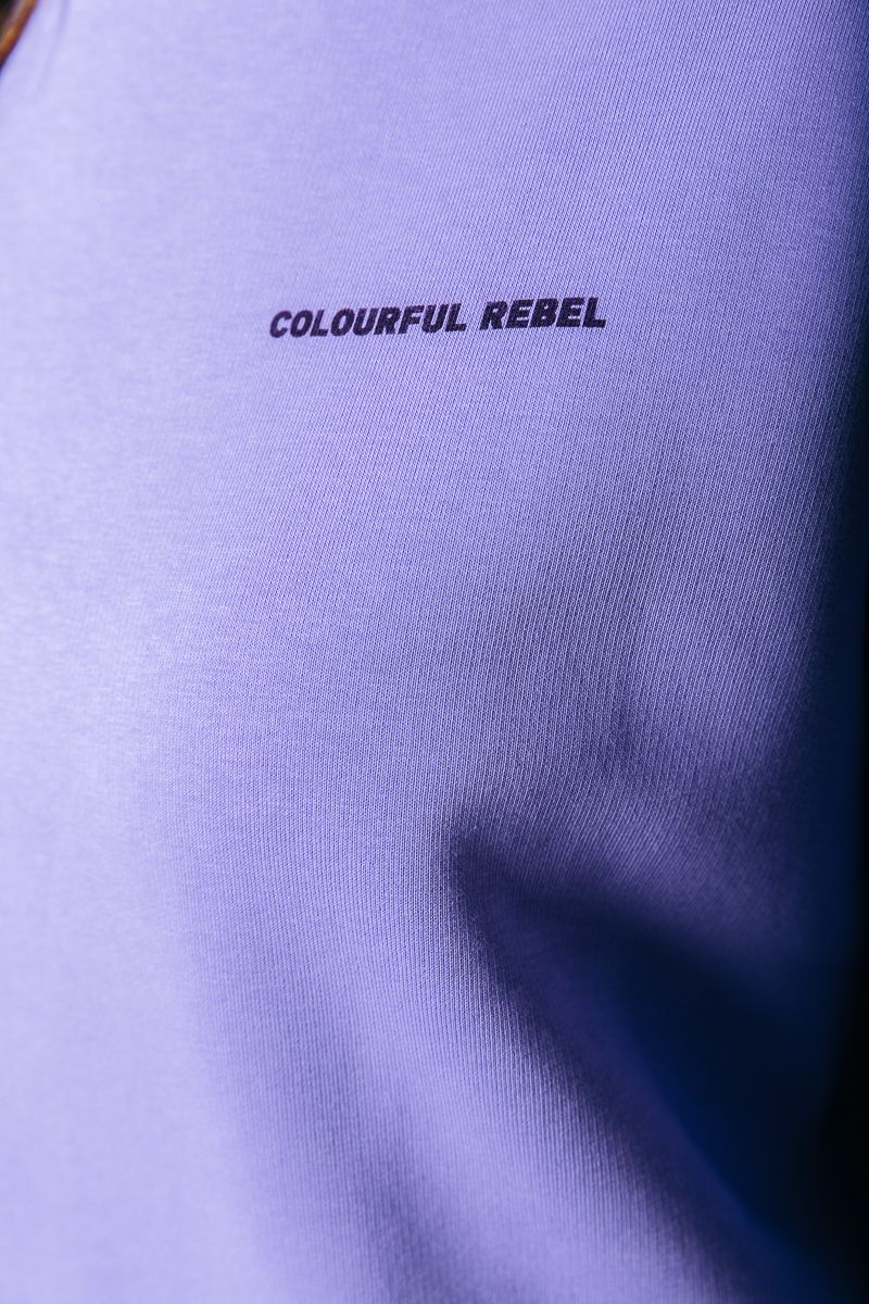 Colourful Rebel CR Big Logo Dropped Shoulder Sweat 627 soft purple 2900161891067