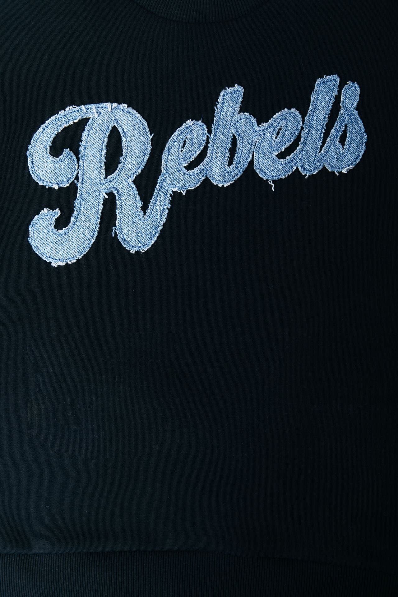 Colourful Rebel Denim Patch Relaxed Sweat 200 black 2900161893047