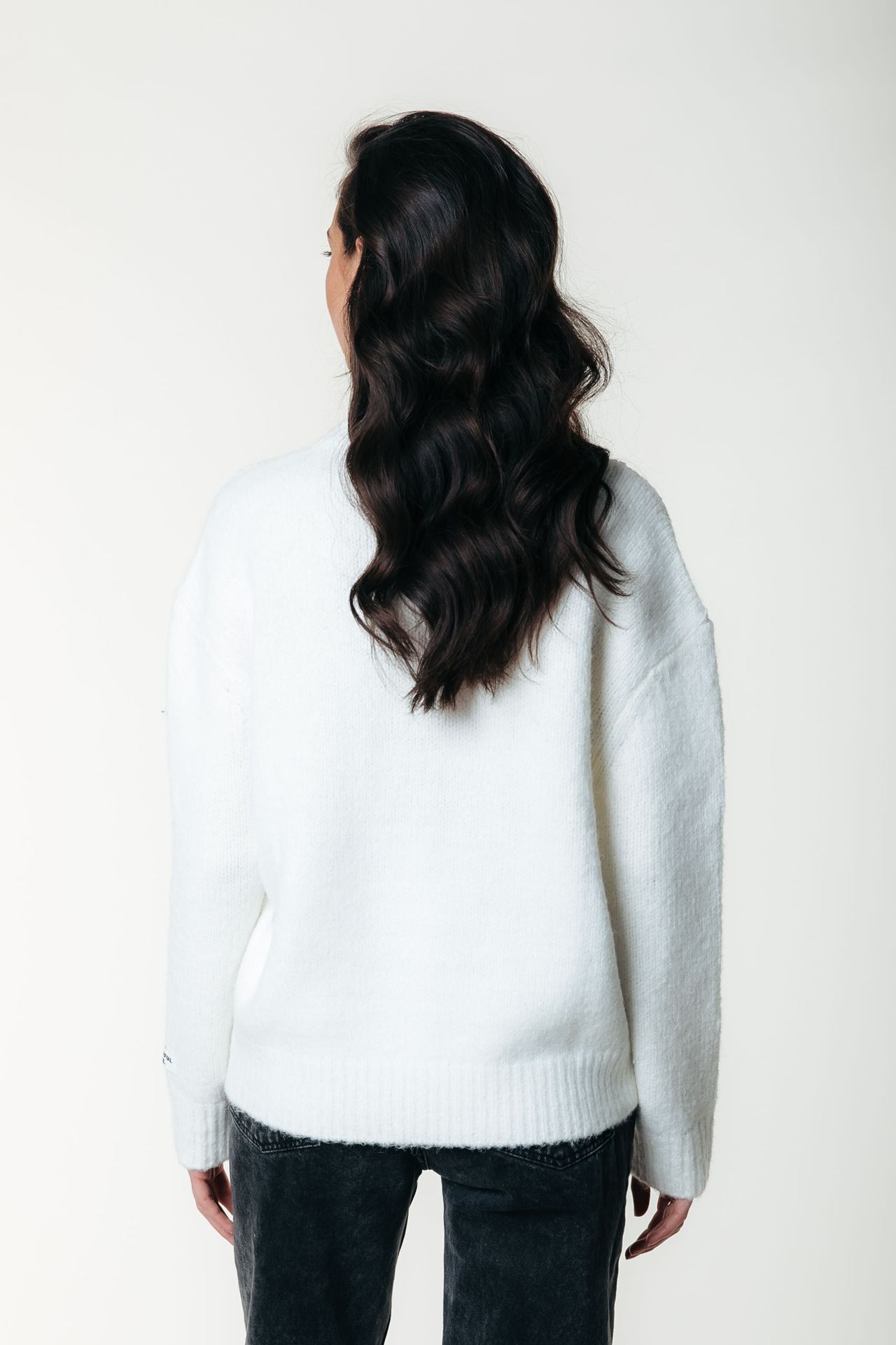 Colourful Rebel Rebel Crewneck Knitted Sweater 112 off white 2900161895041