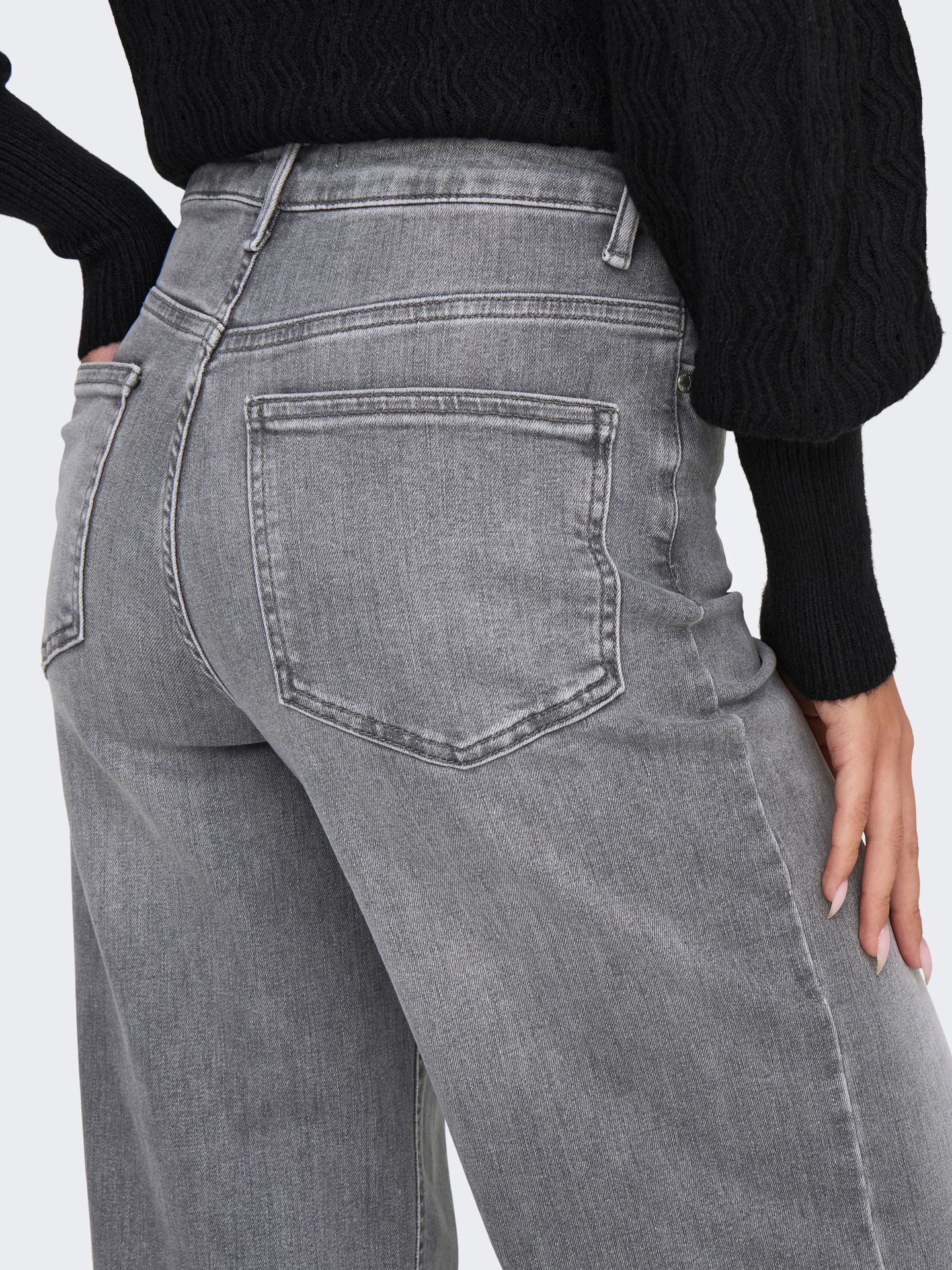 Only ONLMADISON BLUSH HW WID DNM REA0938 Light Grey Denim 2900161898035