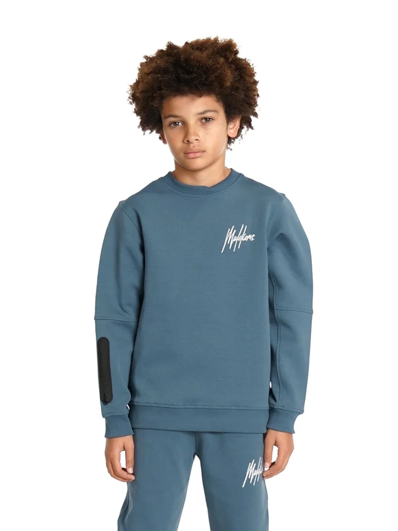 Malelions Junior sport counter sweater Teal 00116077-431