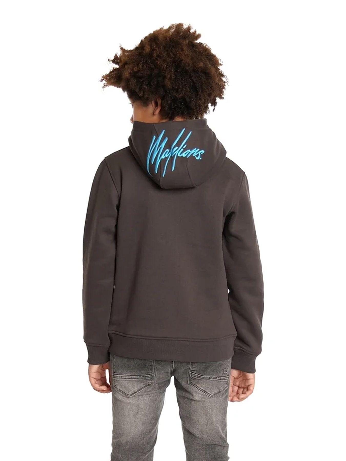Malelions Junior Tube hoodie Graphite/bright blue 2900161907058
