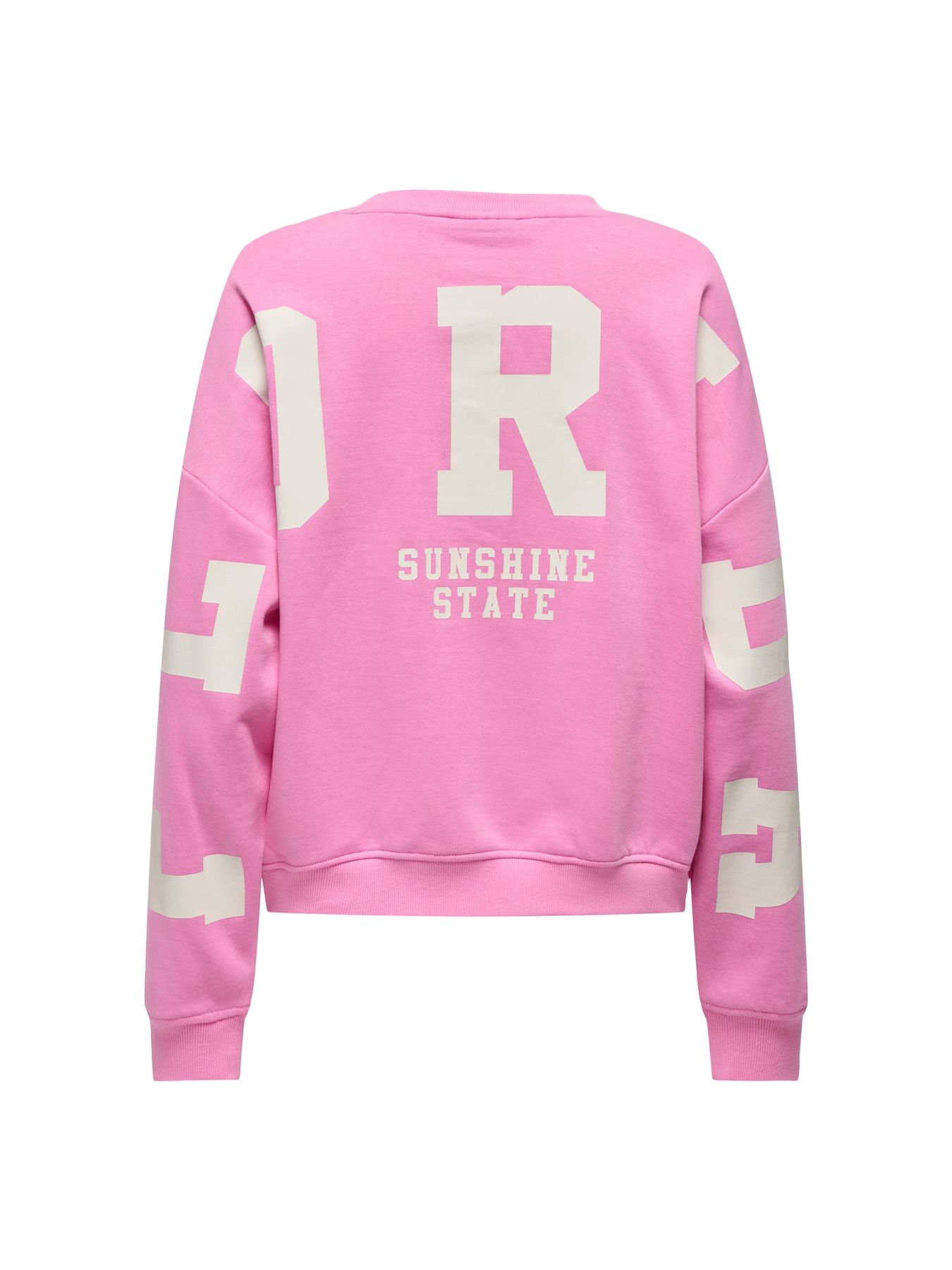 Only ONLSWEAT L/S BACK/SLEEVE PRINT SWT Fuchsia Pink/BIRCH FLORIDA PRINT 2900162758017