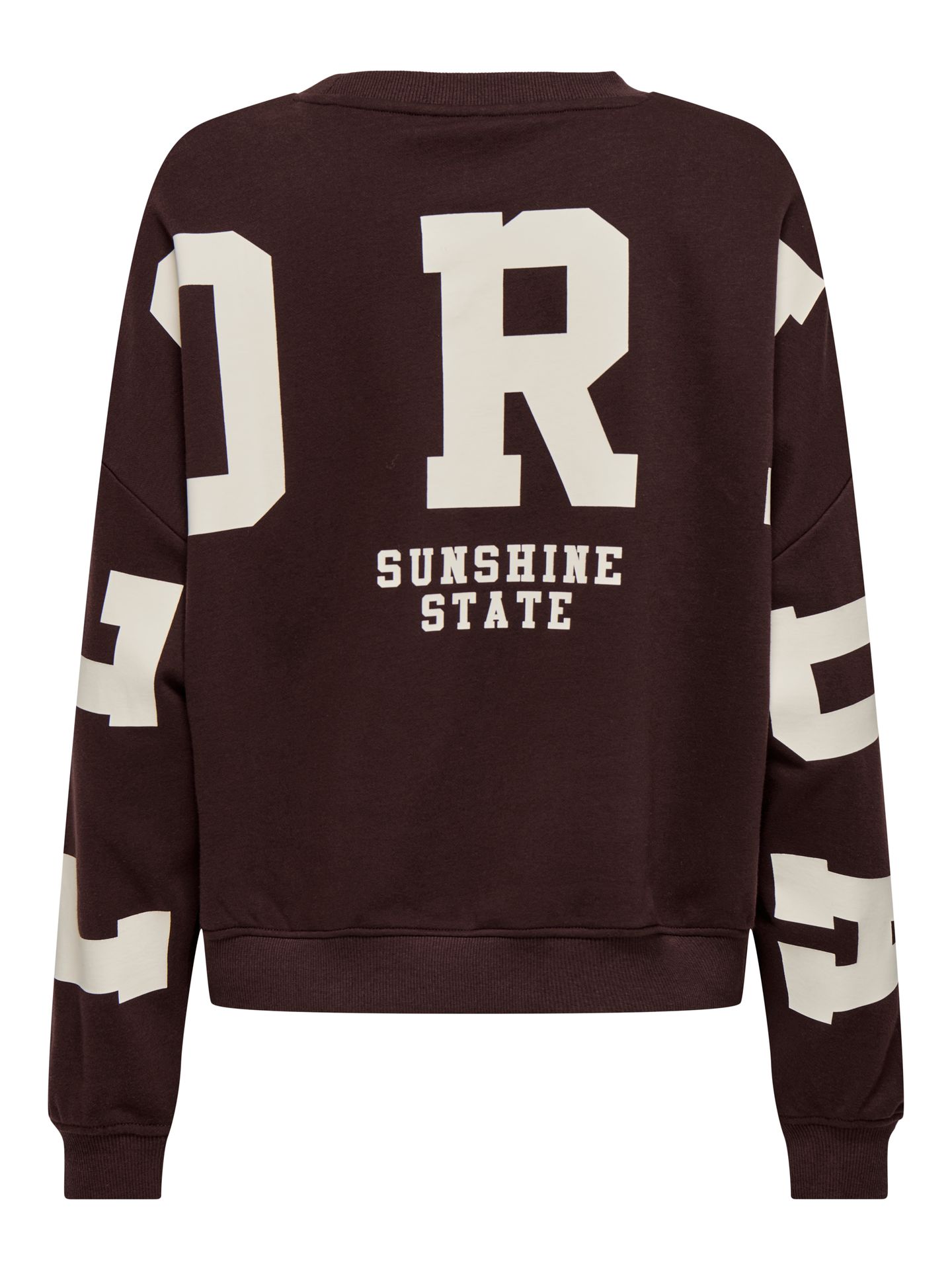 Only ONLSWEAT L/S BACK/SLEEVE PRINT SWT Vineyard Wine/BIRCH FLORIDA PRINT 2900168738020