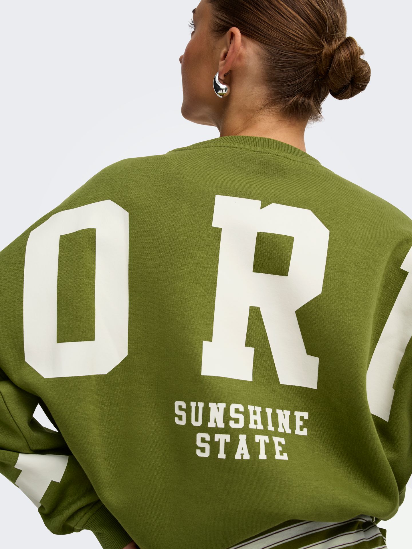 Only ONLSWEAT L/S BACK/SLEEVE PRINT SWT Peat Moss/BIRCH FLORIDA PRINT 2900168752033