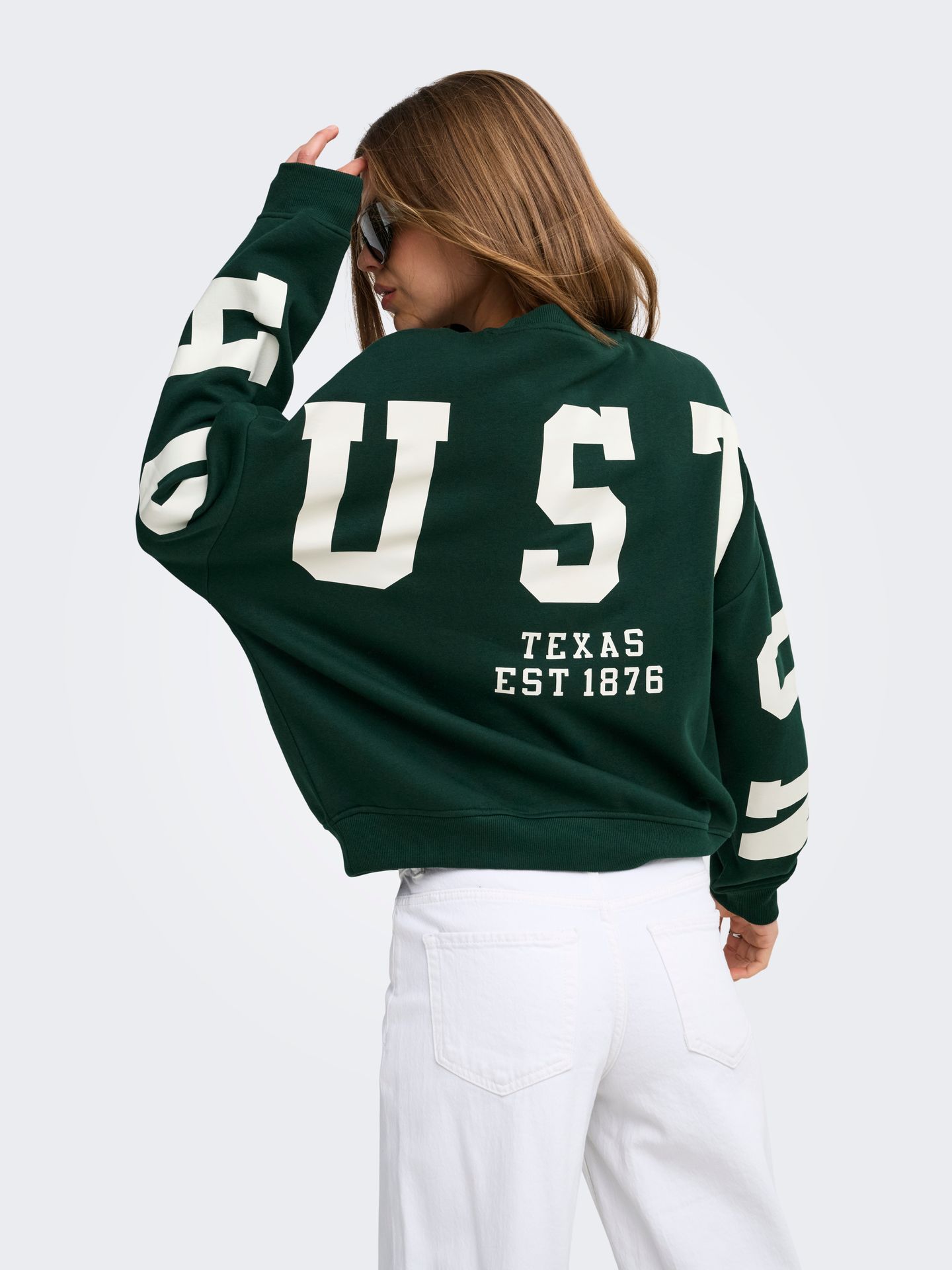Only ONLSWEAT L/S BACK/SLEEVE PRINT SWT Scarab/BIRCH HOUSTON PRINT 2900168757014