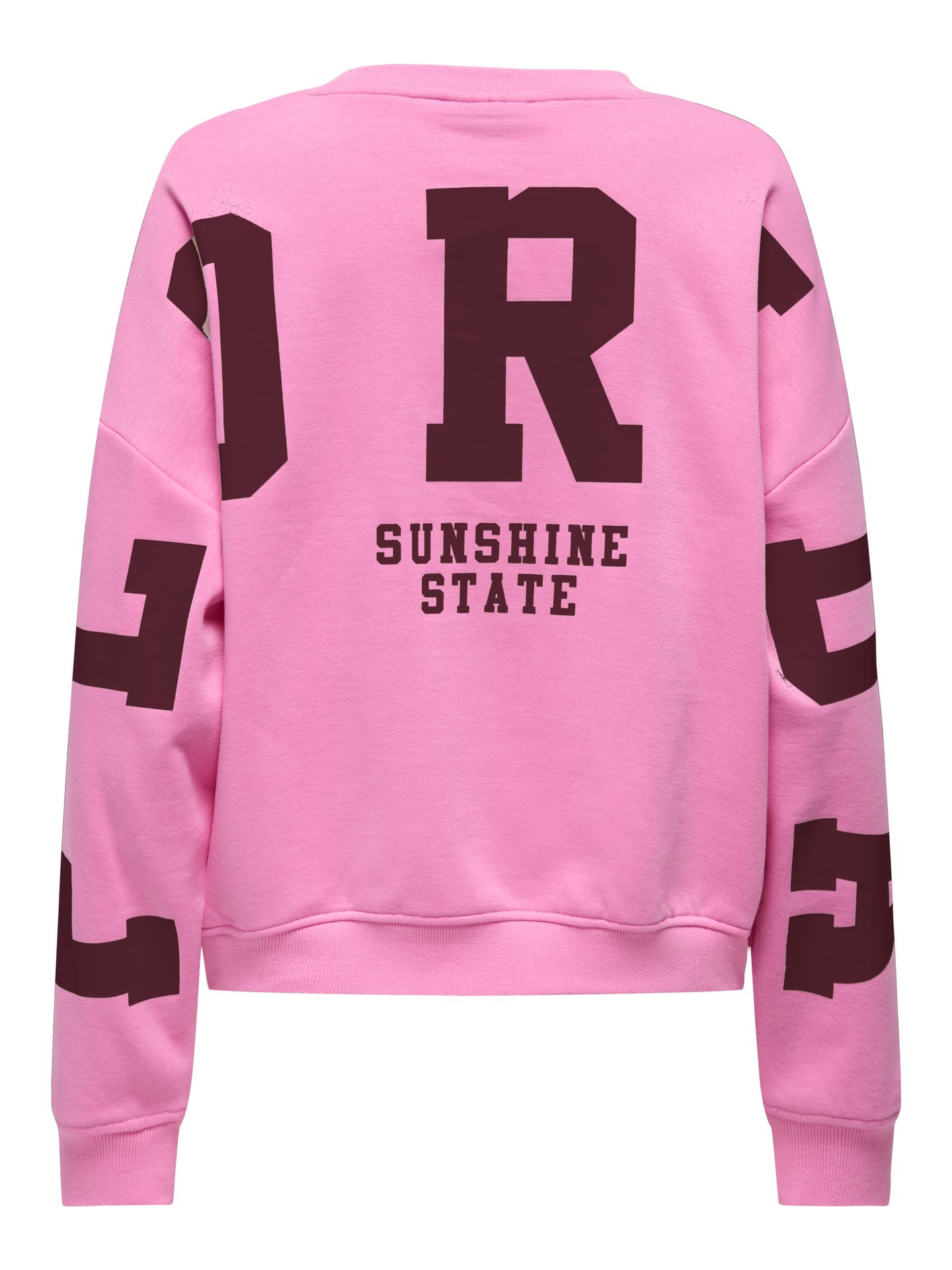 Only ONLSWEAT L/S BACK/SLEEVE PRINT SWT Fuchsia Pink/FIG FLORIDA PRINT 00116084-EKA26011400003786