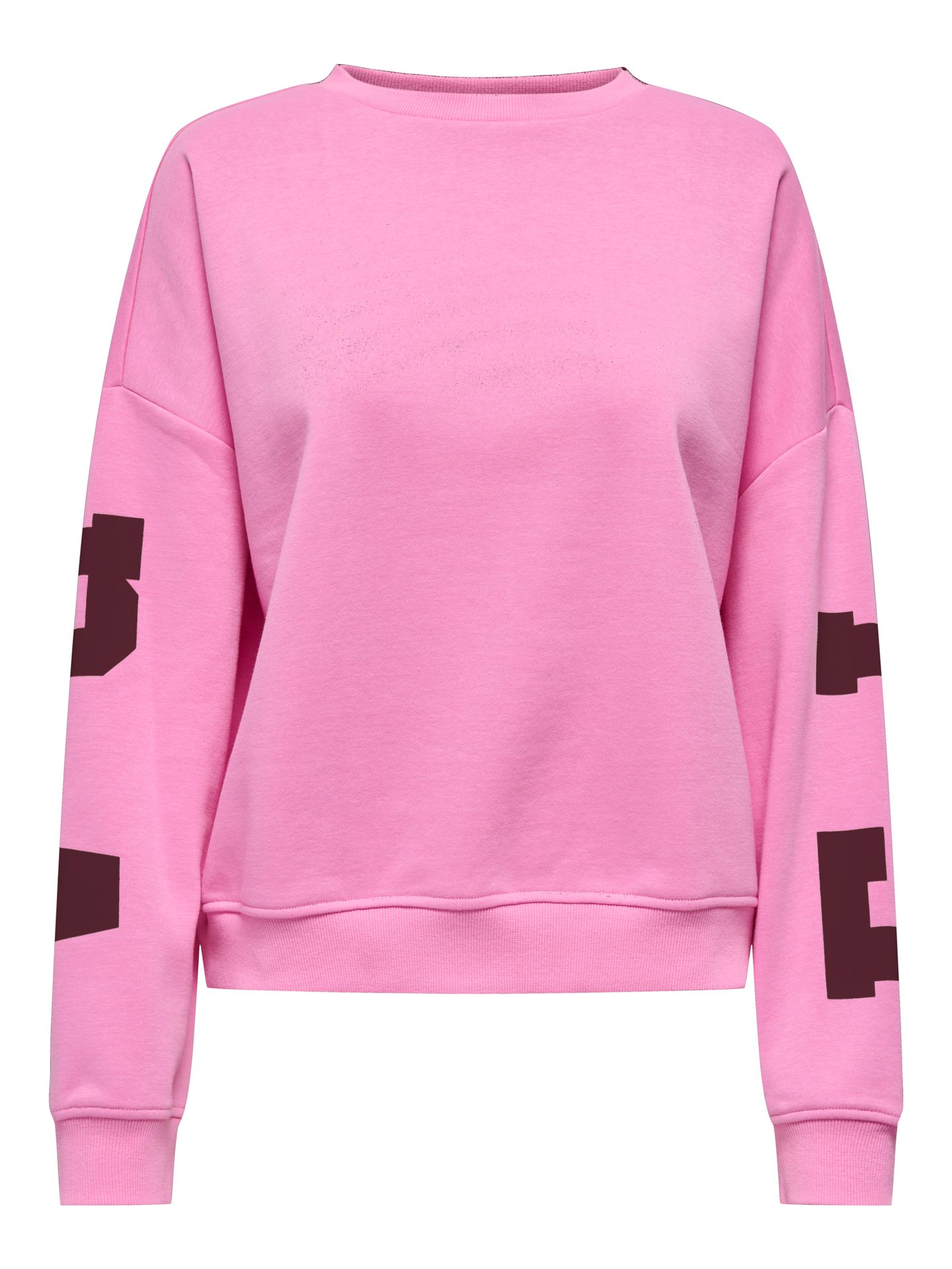 Only ONLSWEAT L/S BACK/SLEEVE PRINT SWT Fuchsia Pink/FIG FLORIDA PRINT 2900170559026