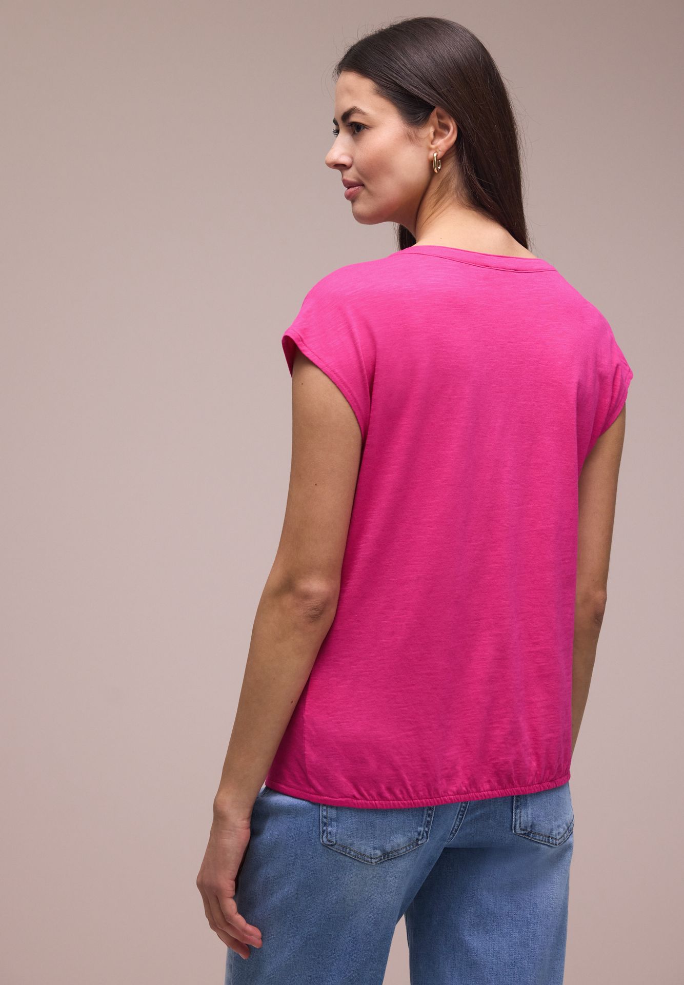 Street-One A325065 jersey shirt w.split neck magenta dream 2900161990036