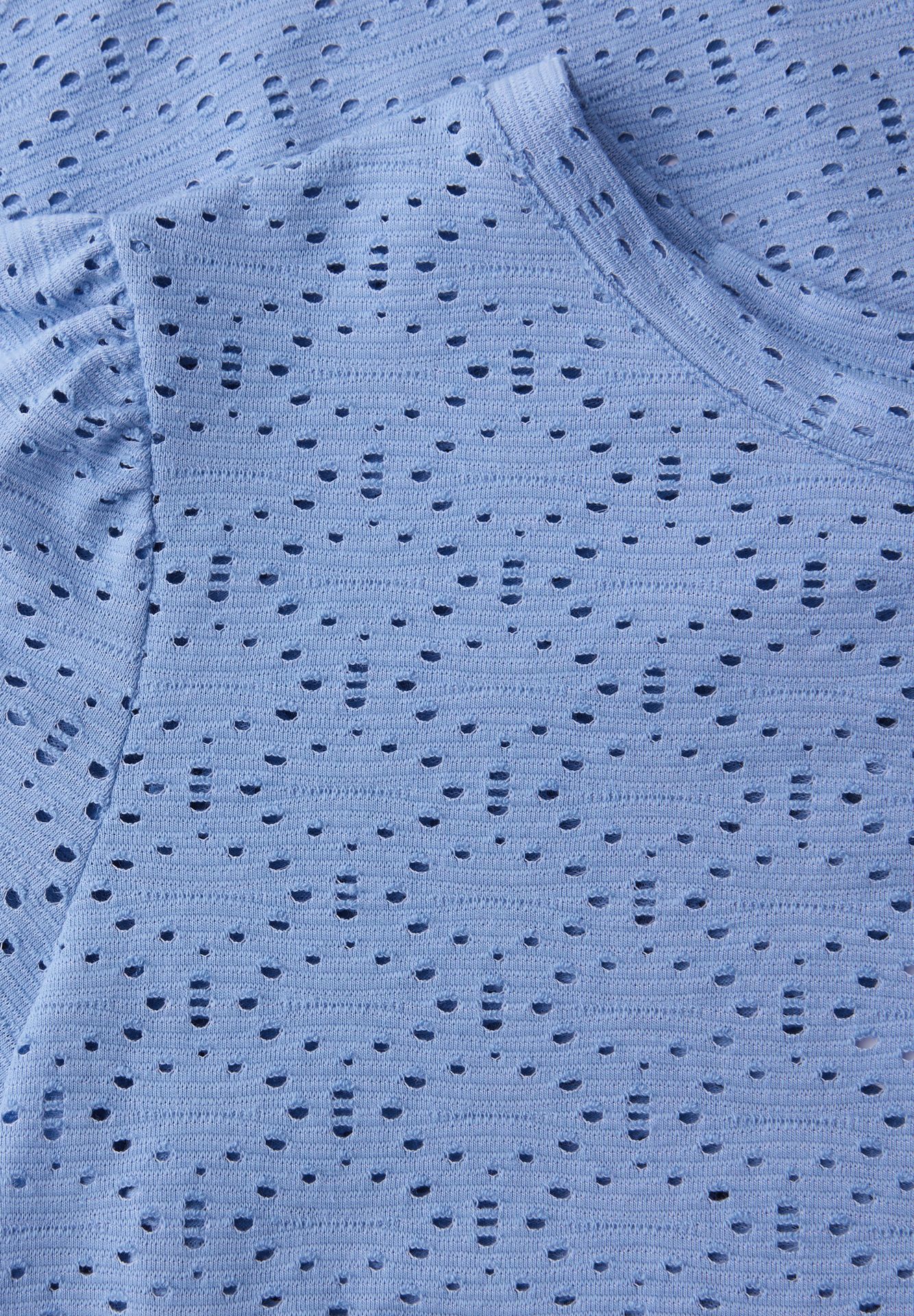 Street-One A325071 shirt w.cut out lace and pu drift blue 2900162006026