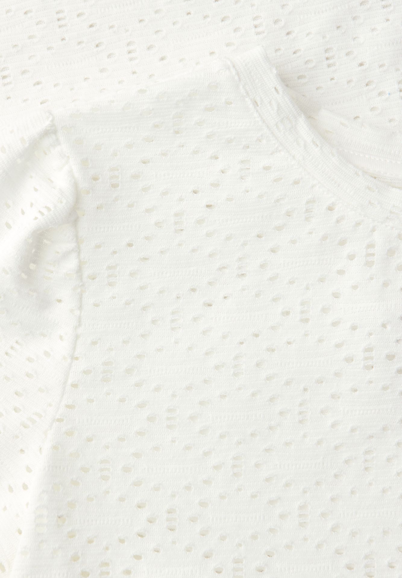 Street-One A325071 shirt w.cut out lace and pu off white 2900162005067