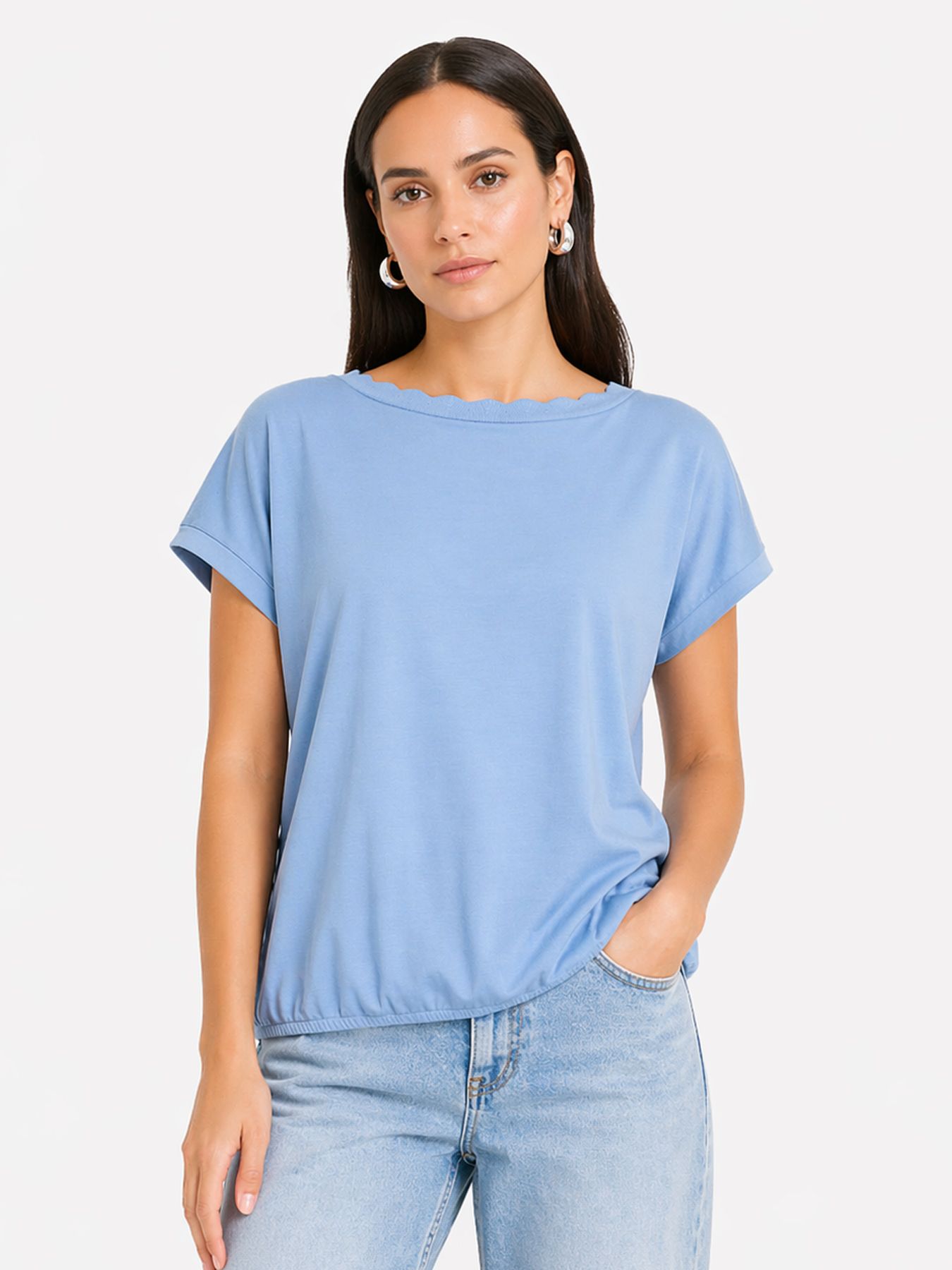 Street-One A325078 shirt w.deco neckline tape drift blue 00116125-EKA19000200000889