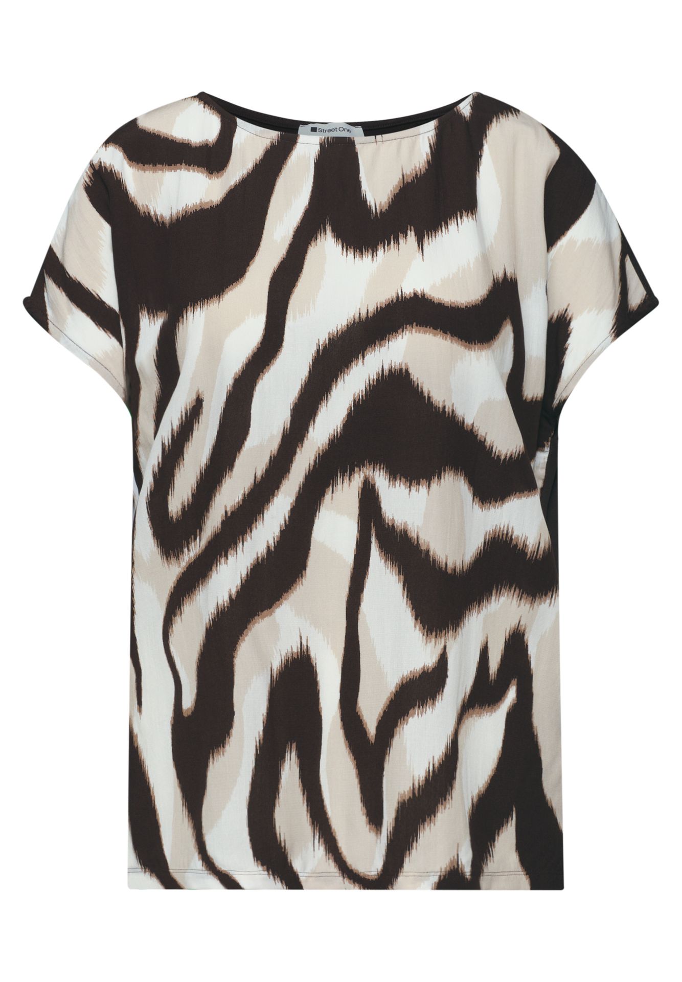 Street-One A325081 printed mat-mix shirt espresso brown 00116128-EKA19000200000886