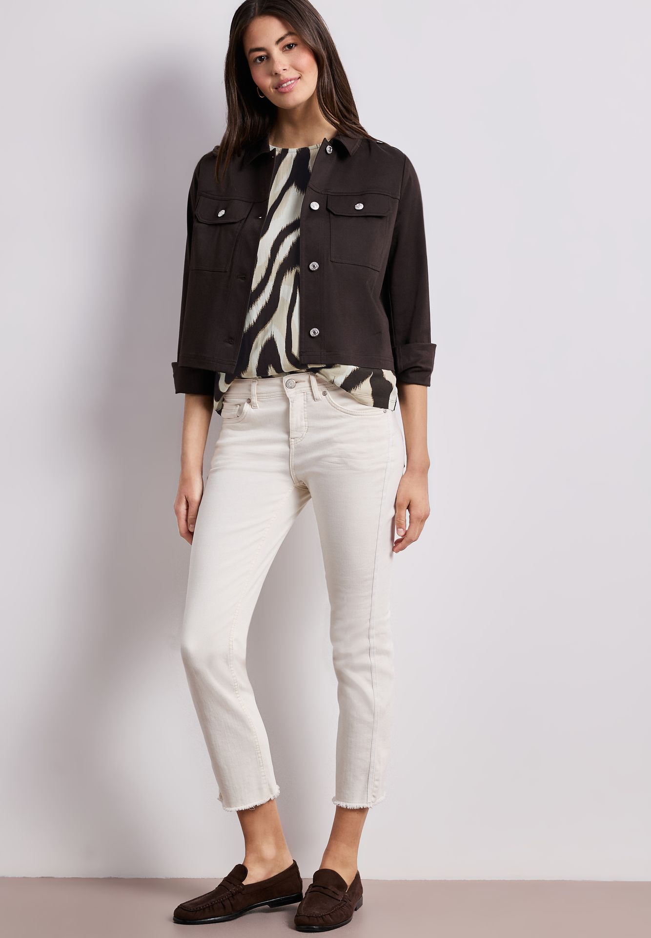 Street-One A325081 printed mat-mix shirt espresso brown 2900162026031