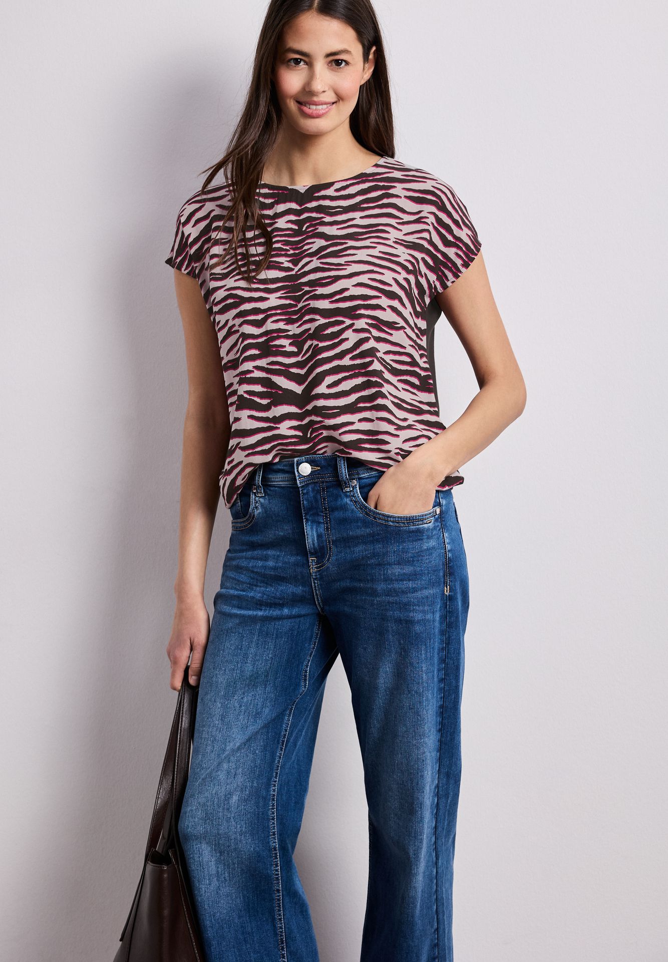 Street-One A325081 printed mat-mix shirt minimal rose 2900162027038