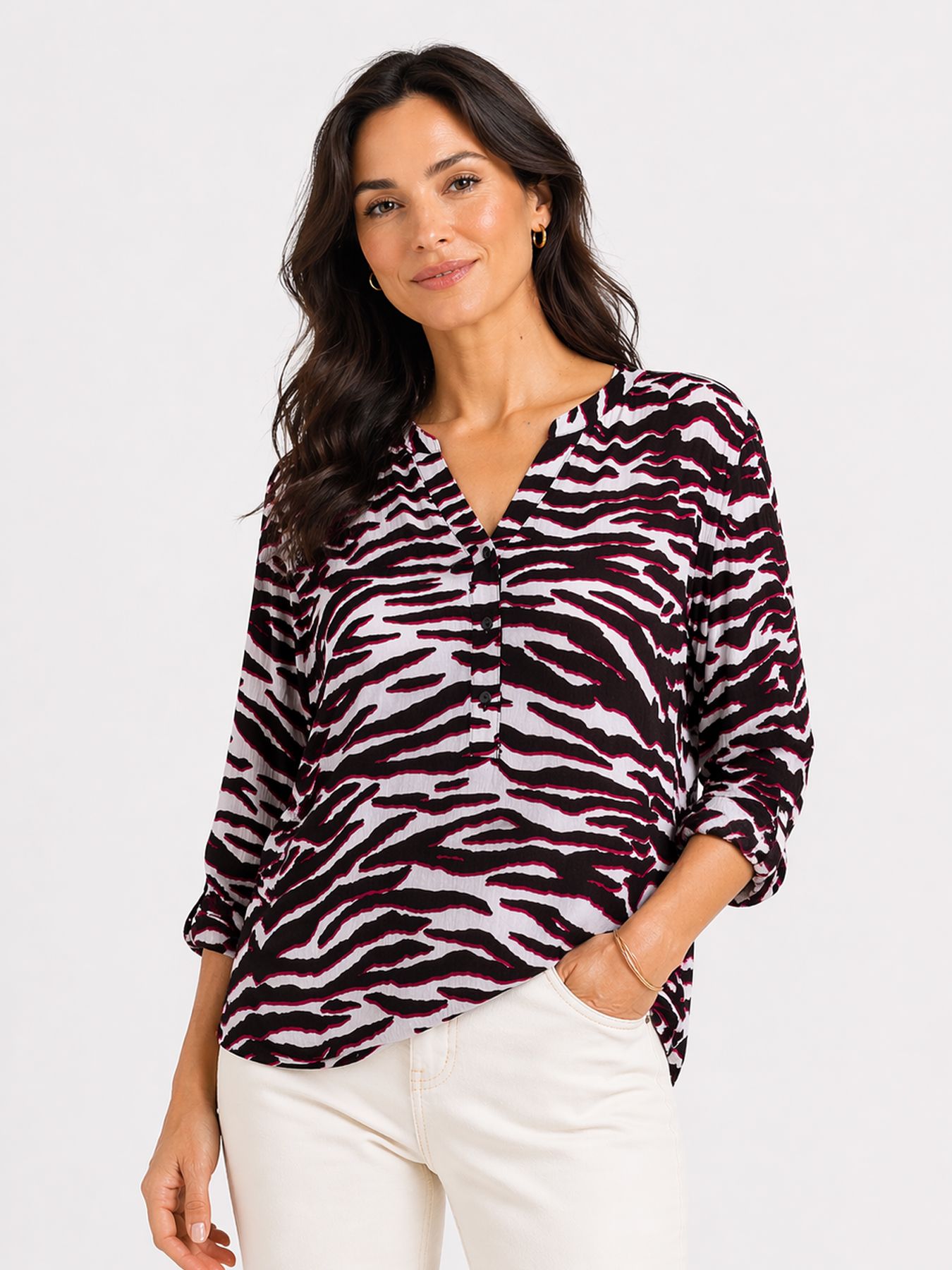 Street-One A325085 printed mat-mix shirt w.but minimal rose 00116131-EKA19000200000944