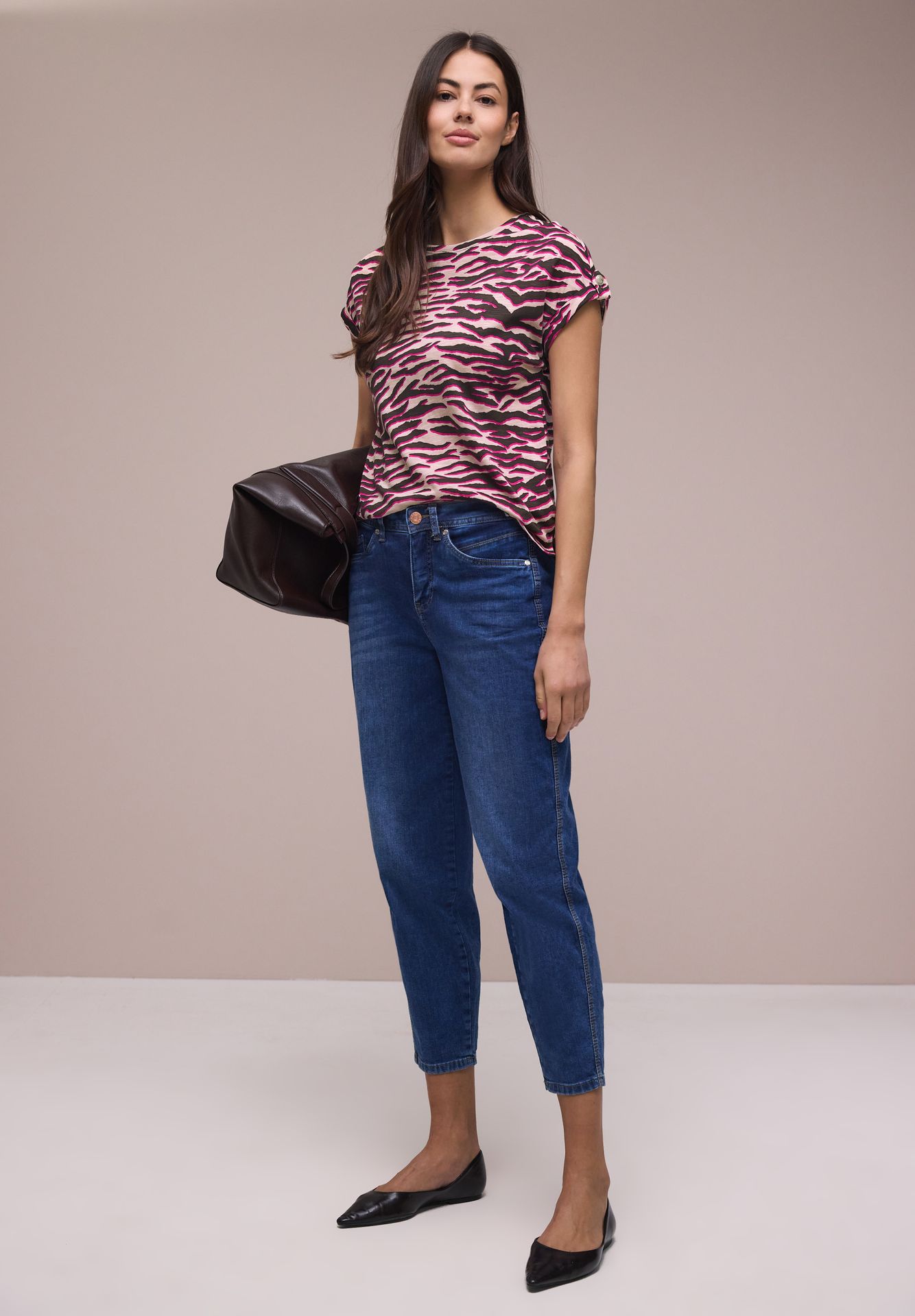 Street-One A325098 printed basic shirt w.deco minimal rose 2900162051026