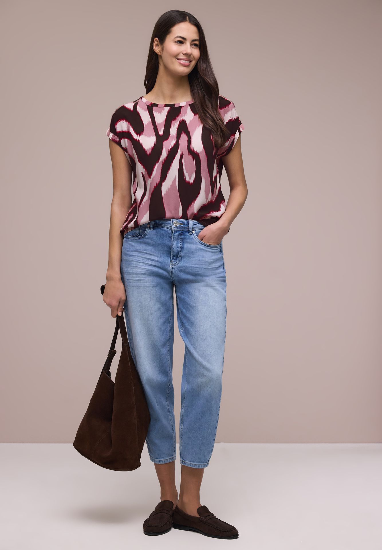 Street-One A346552 Roundneck shirtblouse w tap clouded blush 2900162056045