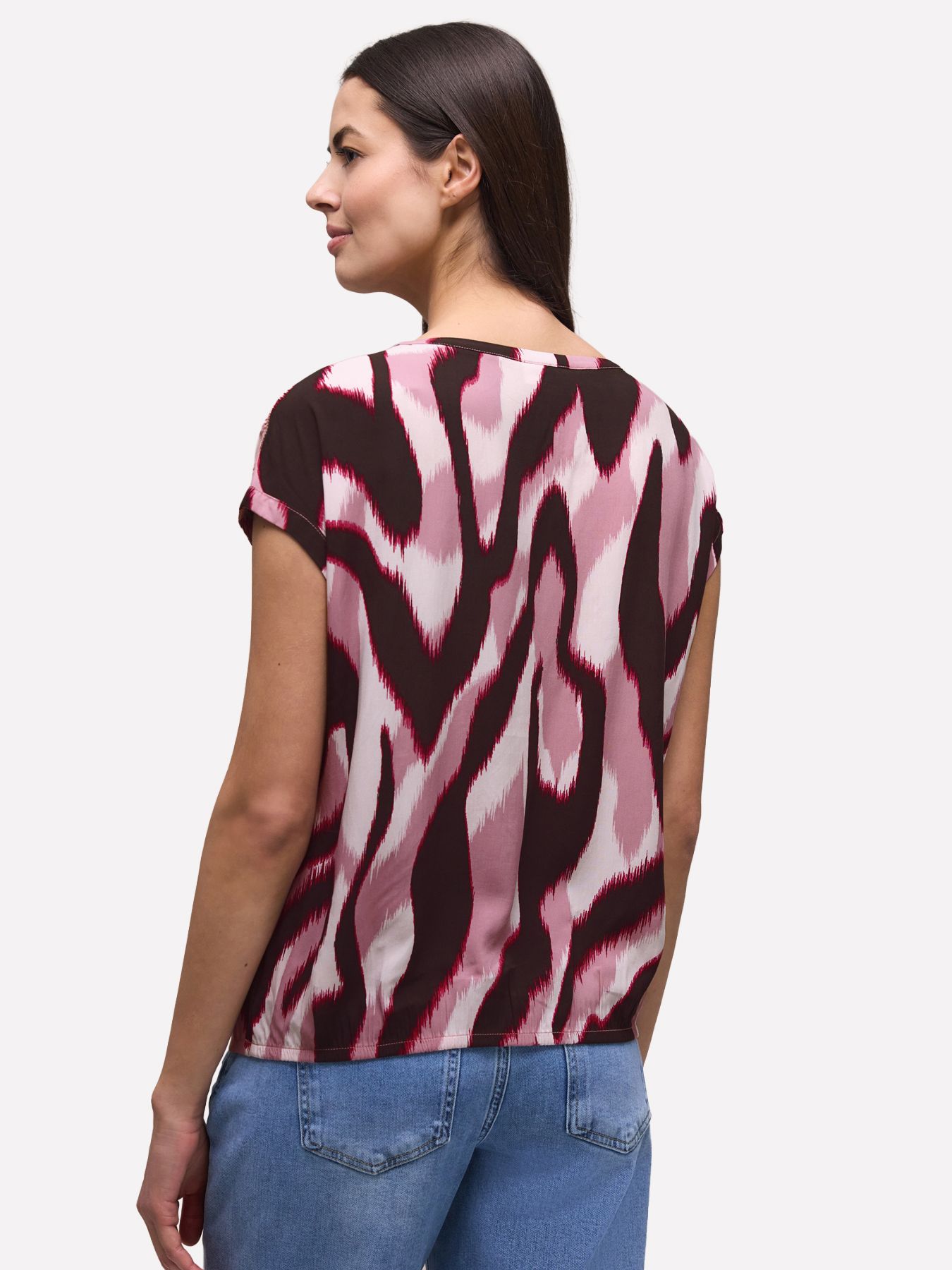 Street-One A346552 Roundneck shirtblouse w tap clouded blush 2900162056045