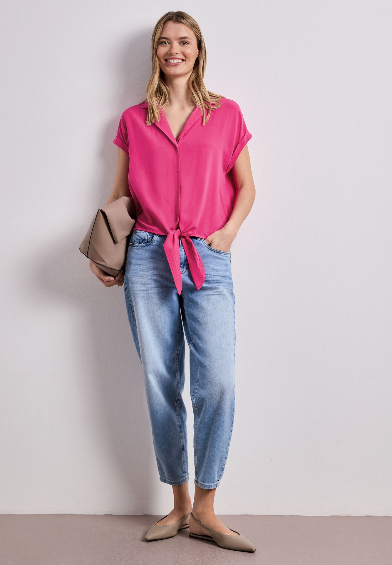 Street-One A346555 Buttoned blouse w bowling c magenta dream 2900162058025