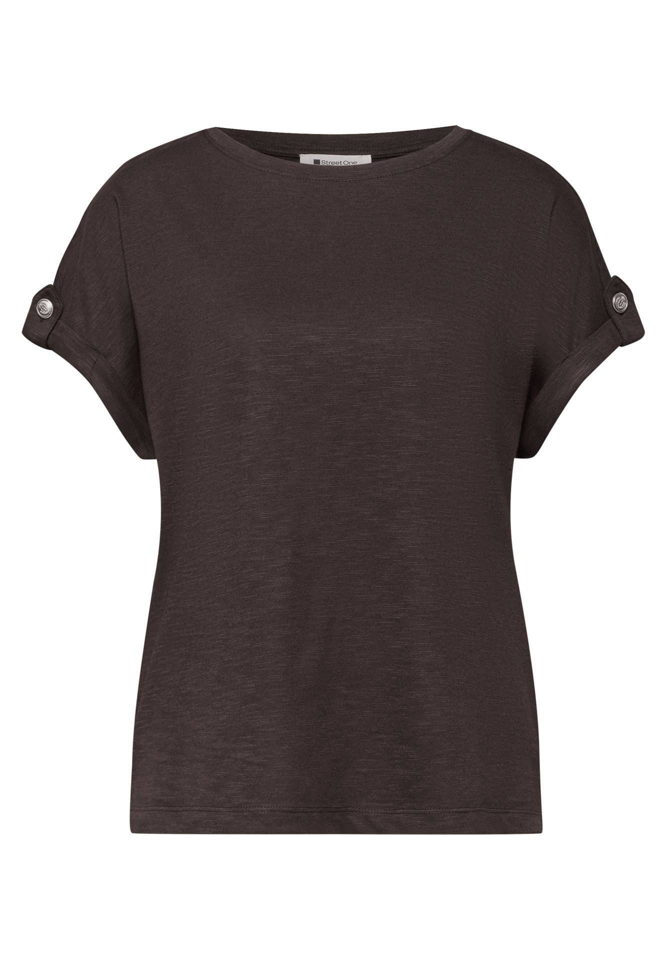 Street-One A325058 LTD QR basic shirt w.deco b espresso brown 2900162172059
